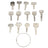 13 Pcs Forklift Heavy Equipment Construction Ignition Key Set UE