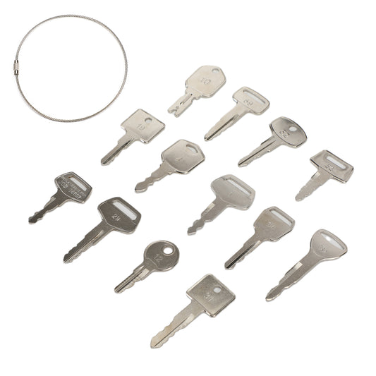 13 Pcs Forklift Heavy Equipment Construction Ignition Key Set UE