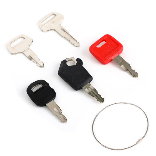 (5) Master Keys For Caterpillar John Deere Kato Komatsu Heavy Equipment US
