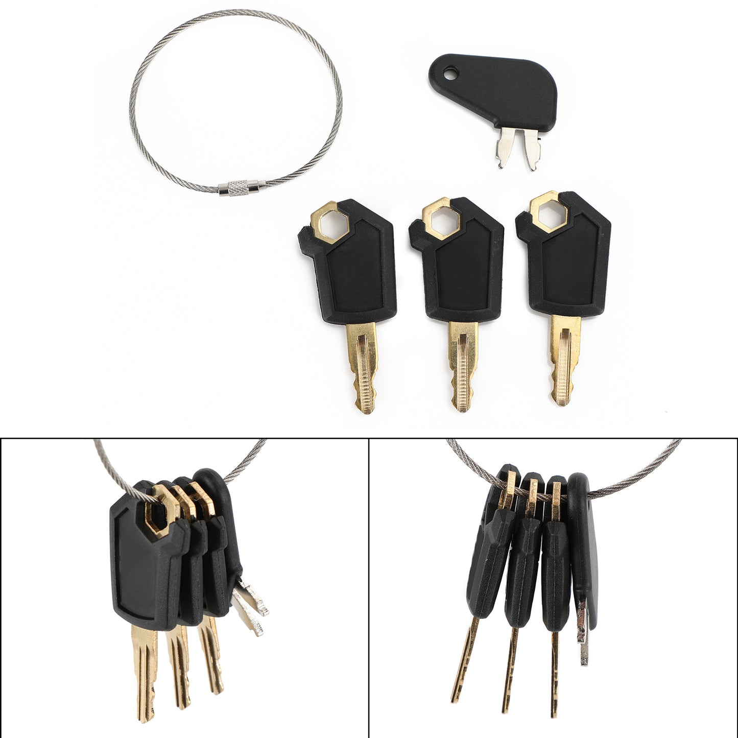 (4) Master Caterpillar Equipment Ignition Key For Cat 5P8500 Dozer Cat Keys