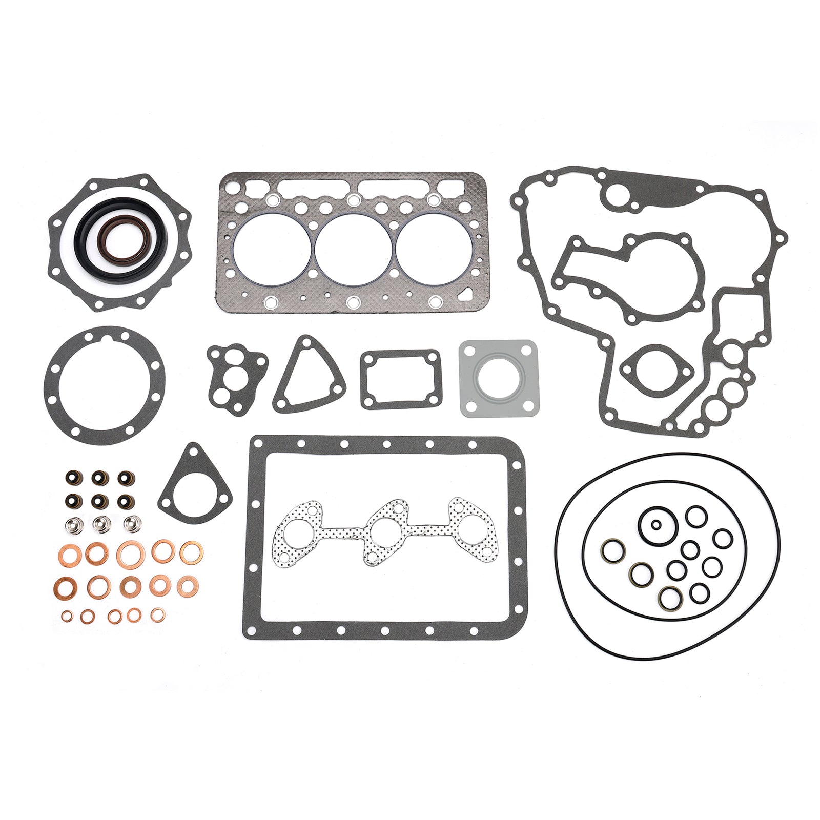 Complete Cylinder Head Kit for Kubota D722 Engine, Includes Full Gasket Set & Valves, Fits K008 Excavator & G1900 Tractor