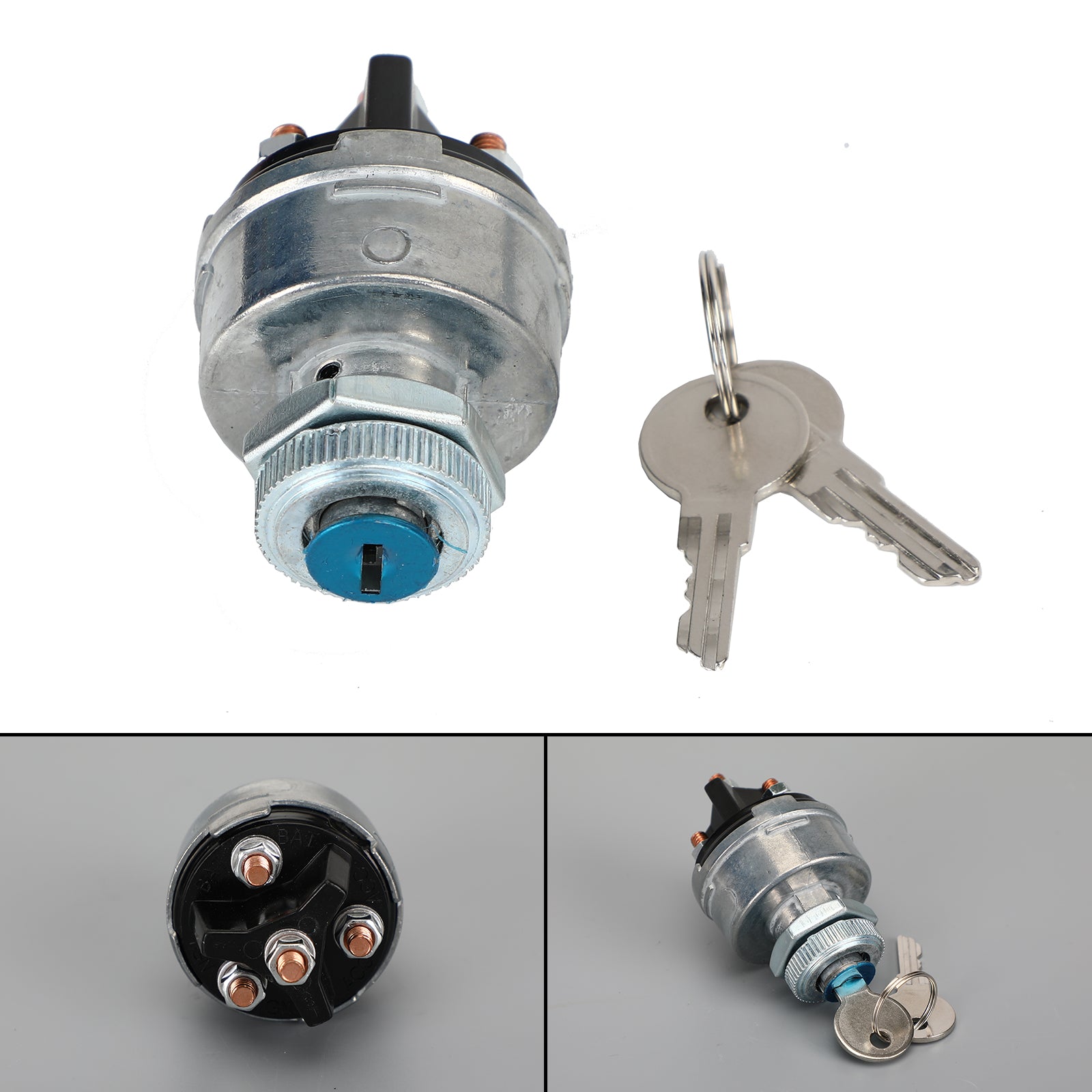 6665606 Ignition Key Switch with 2 Keys for Bobcat 453, 653, 753, 773, 863, 873, 963, MT52 Loaders