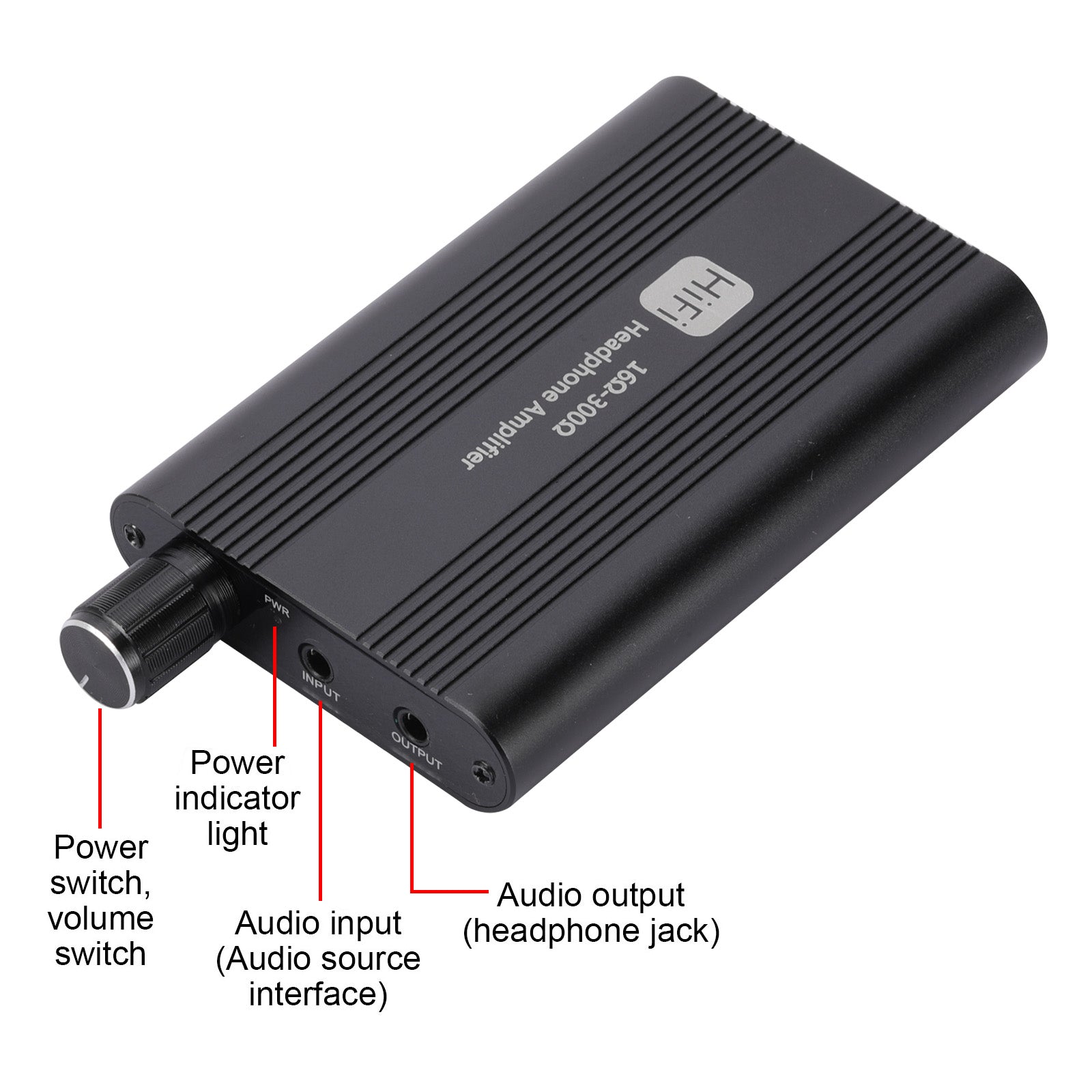 HIFI Heavy Bass Headphone Amplifier Portable Headset AMP 3.5mm AUX Audio Port