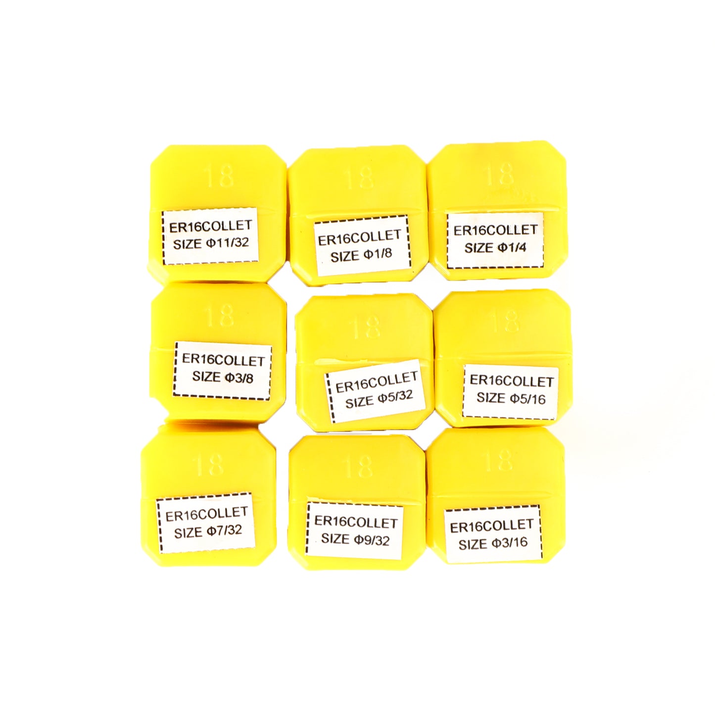 12Pcs ER16 Spring Collet Set For CNC Milling Lathe Tool Engraving Machine Steel