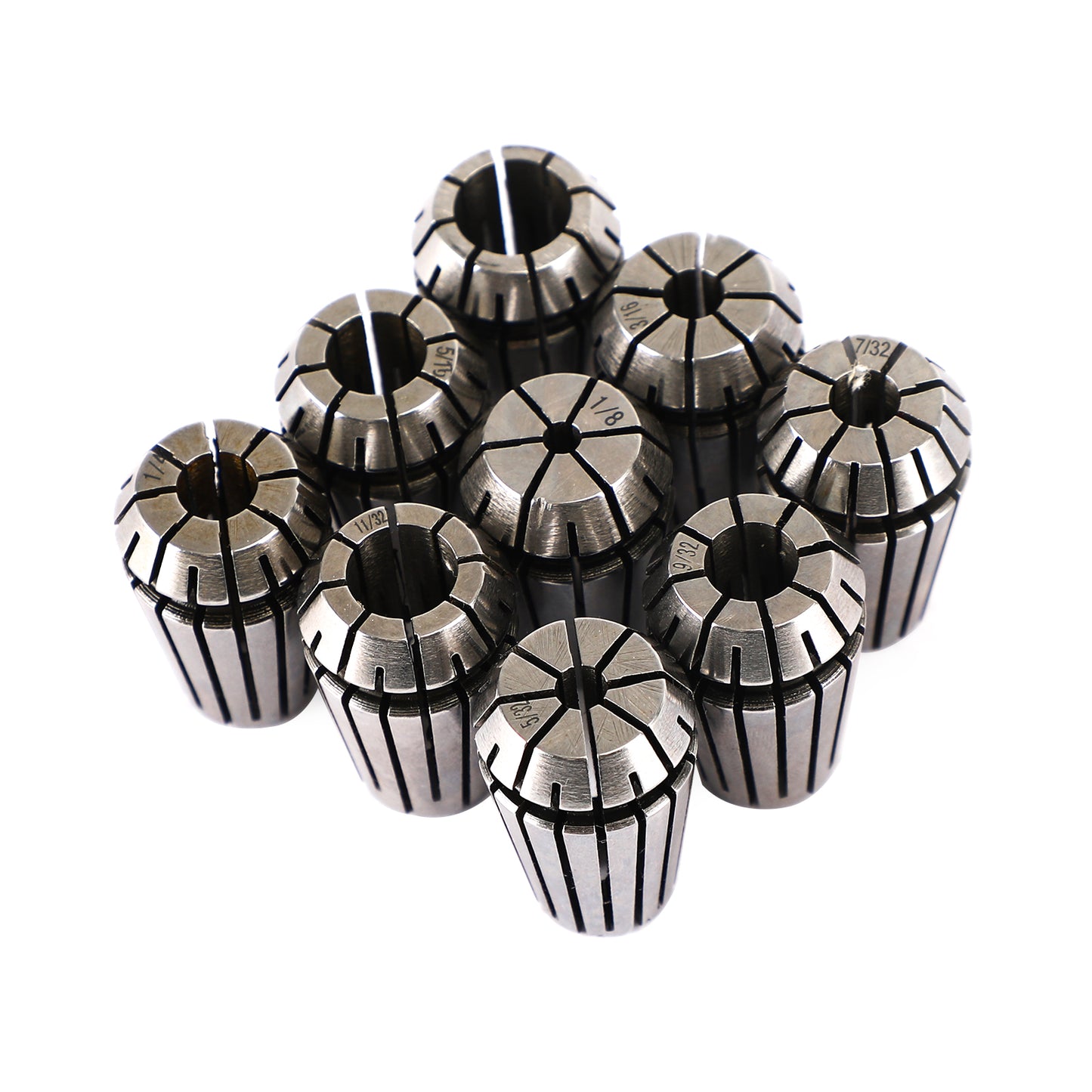 12Pcs ER16 Spring Collet Set For CNC Milling Lathe Tool Engraving Machine Steel