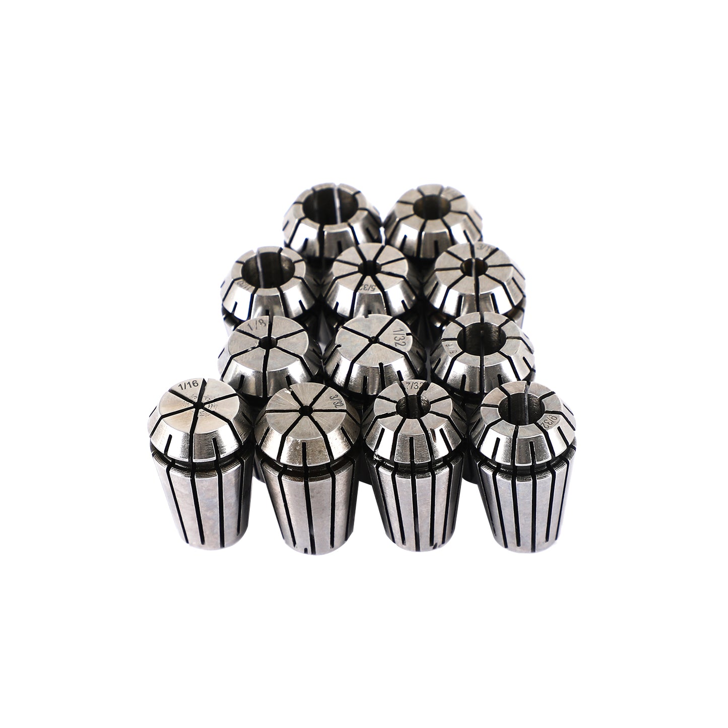 12Pcs ER16 Spring Collet Set For CNC Milling Lathe Tool Engraving Machine Steel