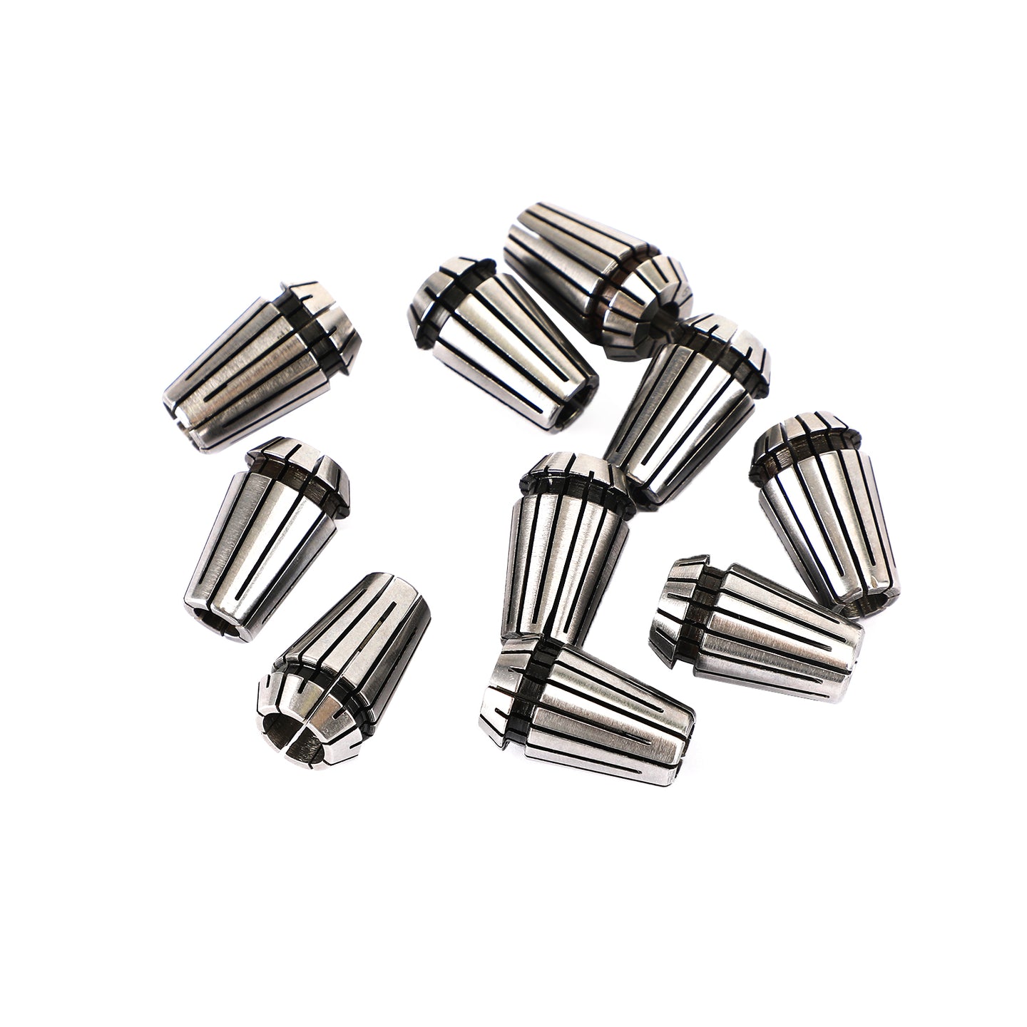 10Pcs ER16 Spring Collet Set For CNC Milling Lathe Tool Engraving Machine Steel, 10Pcs ER16(1-10mm)