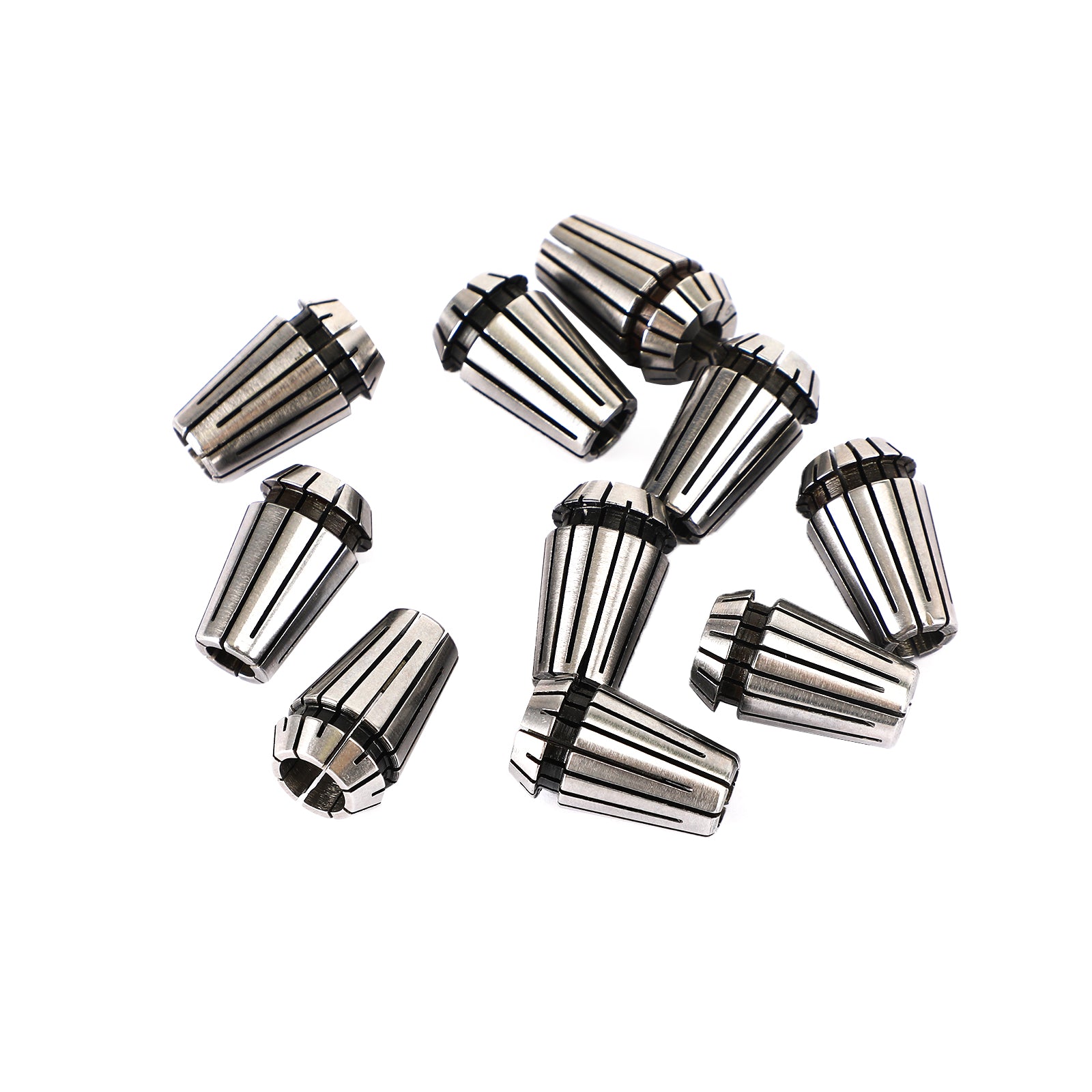 10Pcs ER16 Spring Collet Set For CNC Milling Lathe Tool Engraving Machine Steel, 10Pcs ER16(1-10mm)
