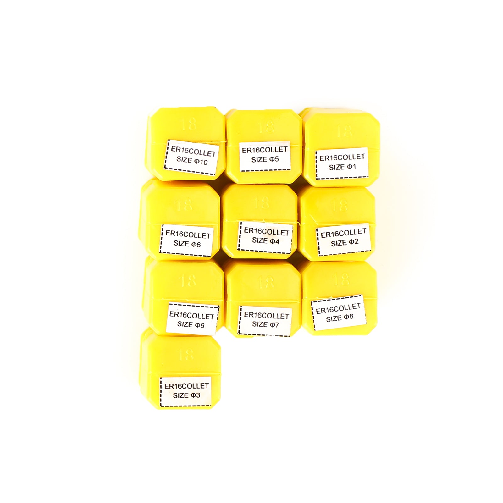 10Pcs ER16 Spring Collet Set For CNC Milling Lathe Tool Engraving Machine Steel, 10Pcs ER16(1-10mm)