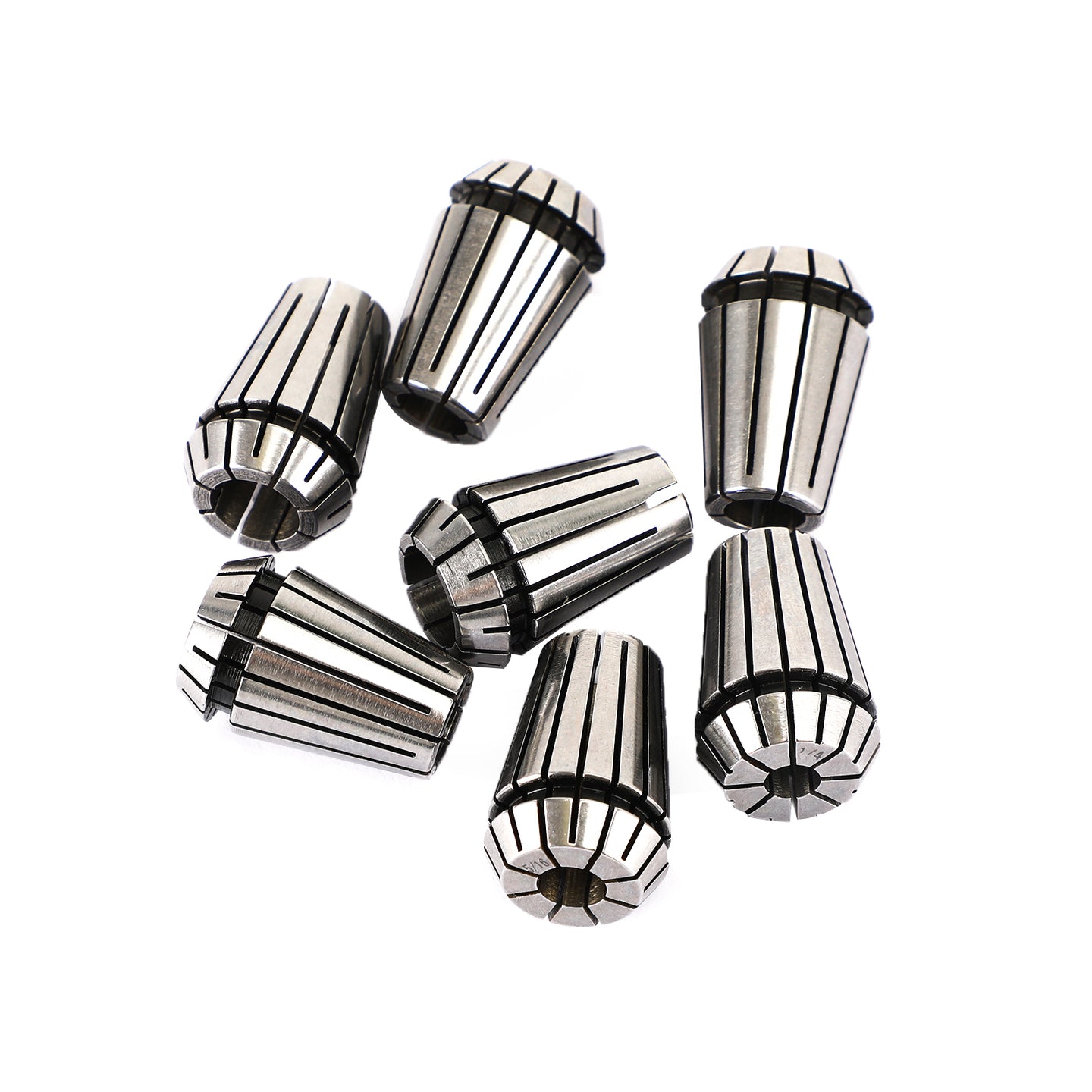 7Pcs ER20 Spring Collet Set For CNC Milling Lathe Tool Engraving Machine Steel, 7Pcs ER20(1/8-1/2")"