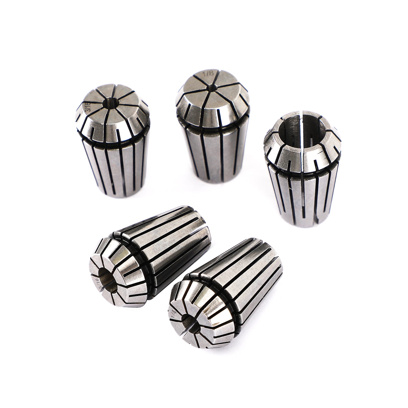 7Pcs ER20 Spring Collet Set For CNC Milling Lathe Tool Engraving Machine Steel, 7Pcs ER20(1/8-1/2")"