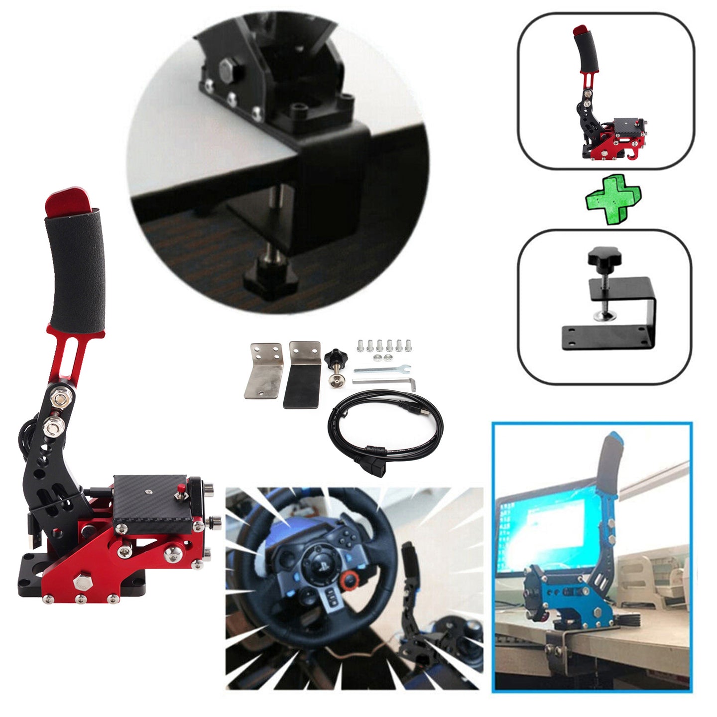 Seat Racing Simulation Game Stand 14Bit USB3.0 SIM Handbrake for Logitech G920