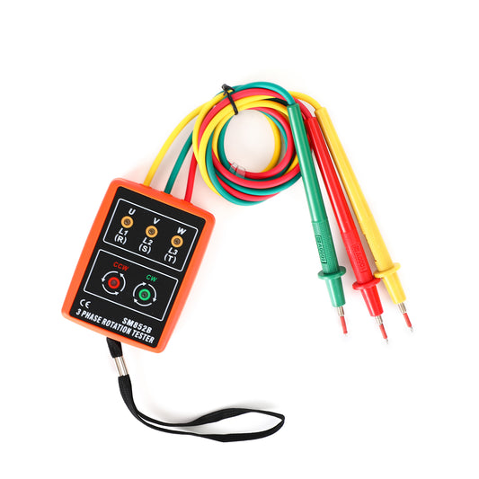 3 Phase Sequence Rotation Tester Indicator Detector Meter LED Buzzer Tool Kit UE
