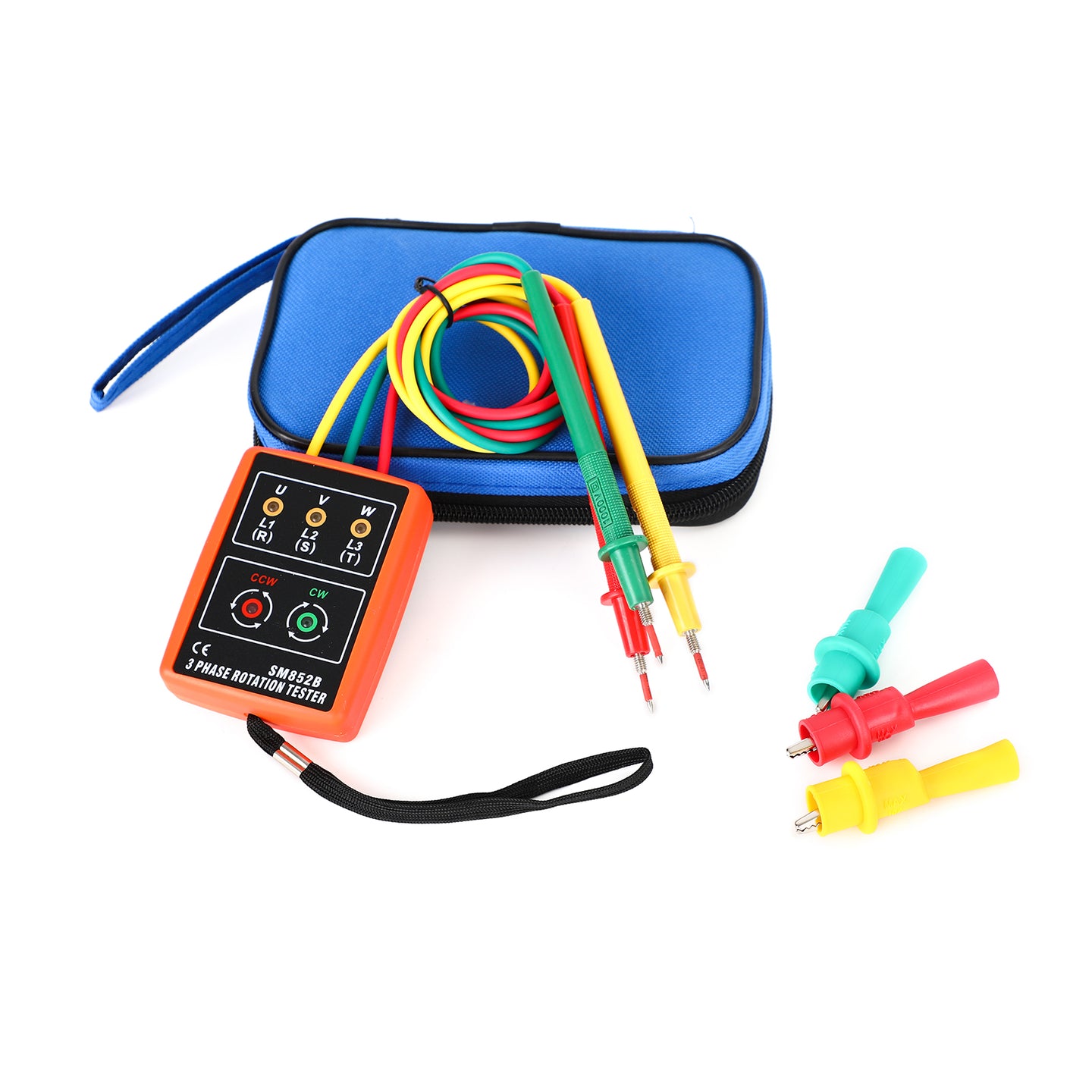 3 Phase Sequence Rotation Tester Indicator Detector Meter LED Buzzer Tool Kit UE
