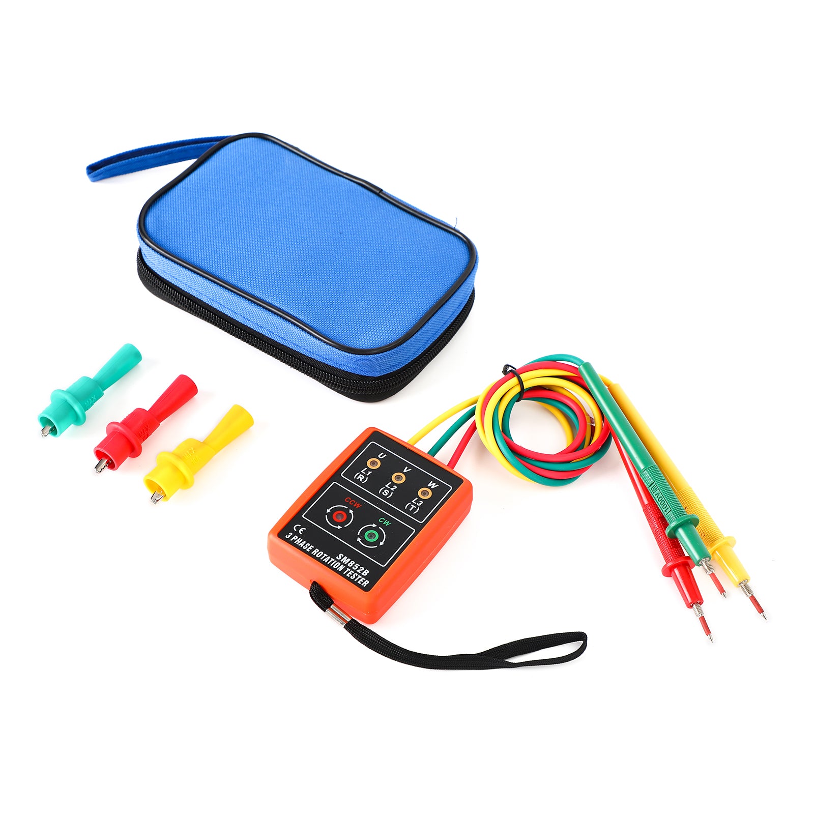 3 Phase Sequence Rotation Tester Indicator Detector Meter LED Buzzer Tool Kit UE