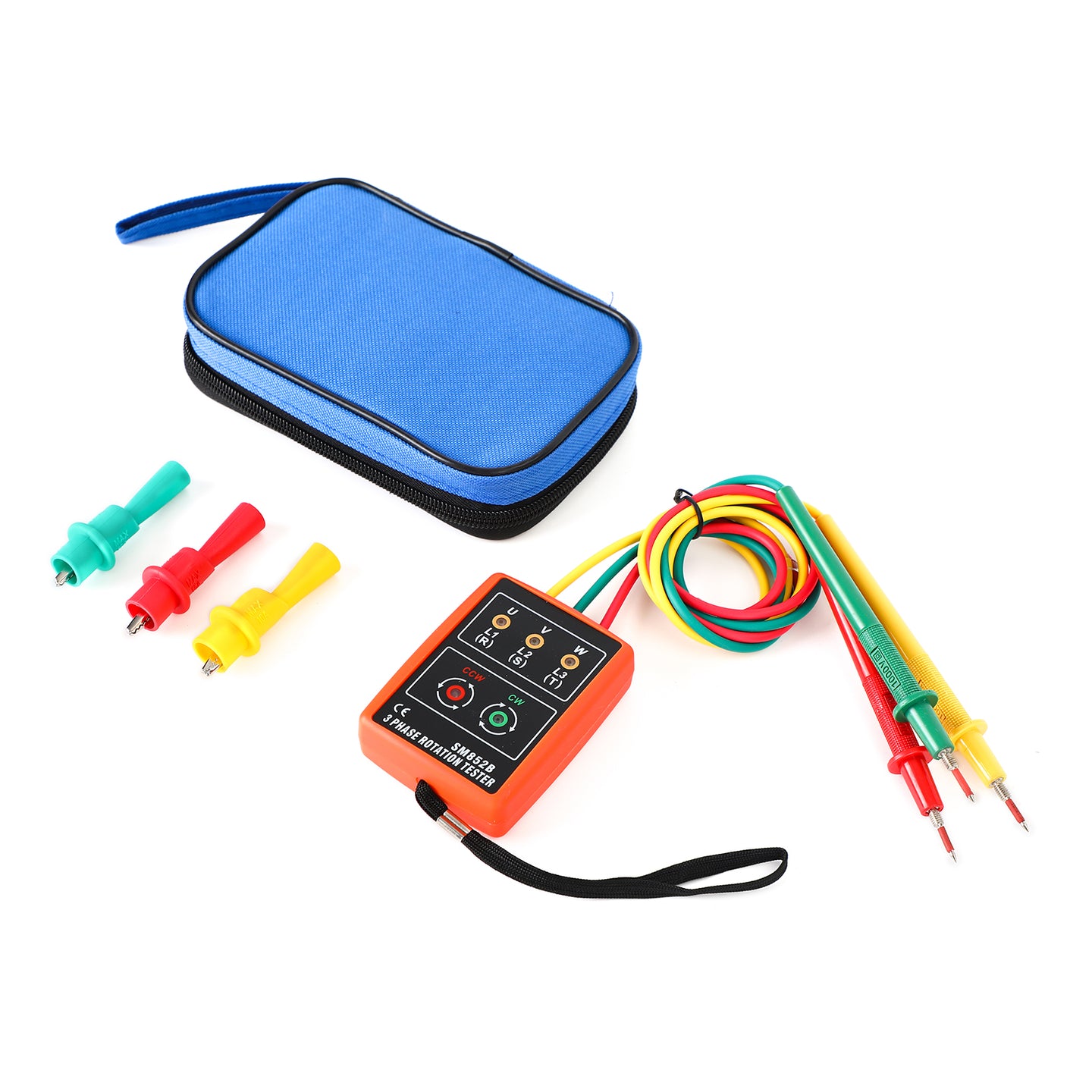 3 Phase Sequence Rotation Tester Indicator Detector Meter LED Buzzer Tool Kit UE