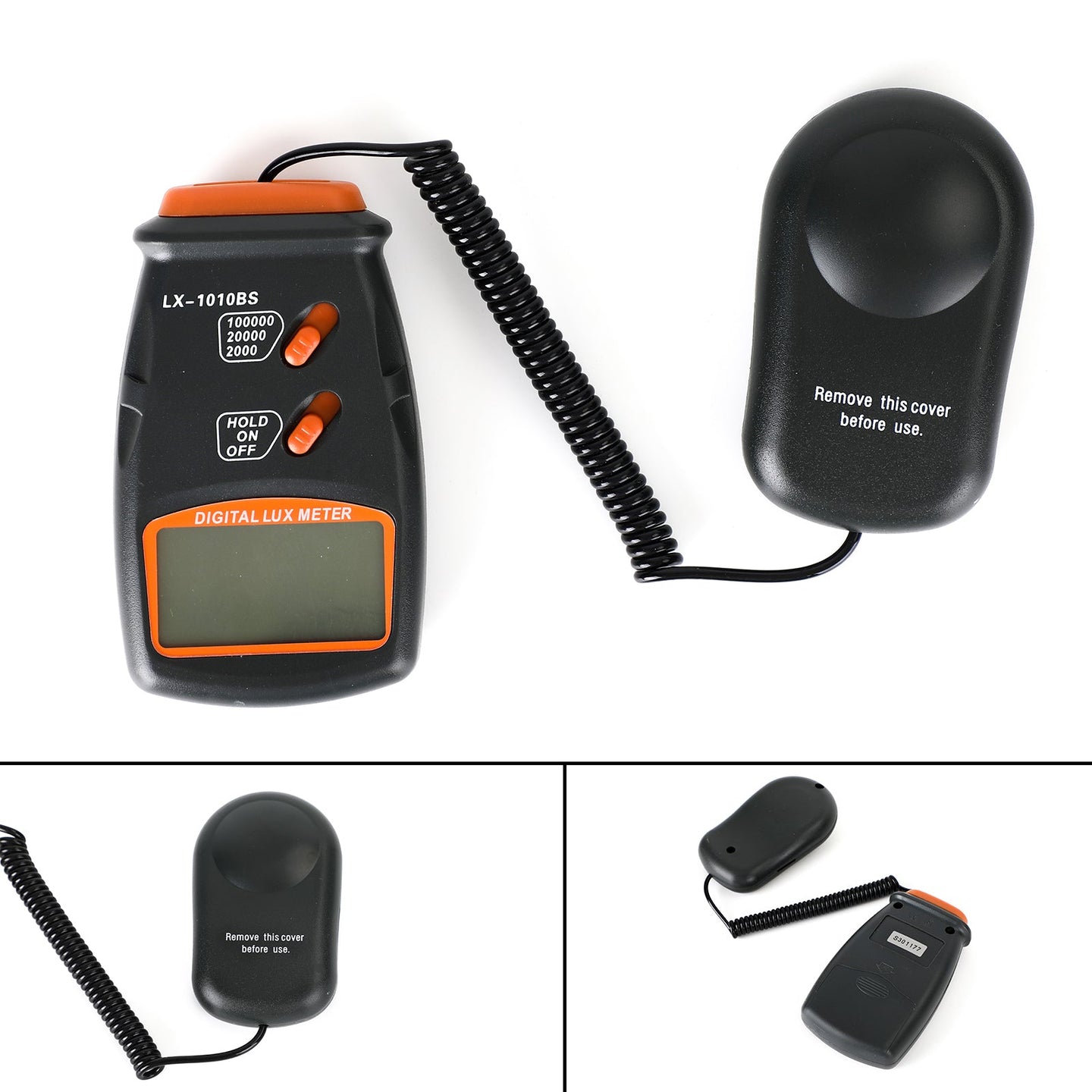 Digital Lulsfb2eter Lux Meter Light Level Sensor Tester Photometer 0-100000Lux