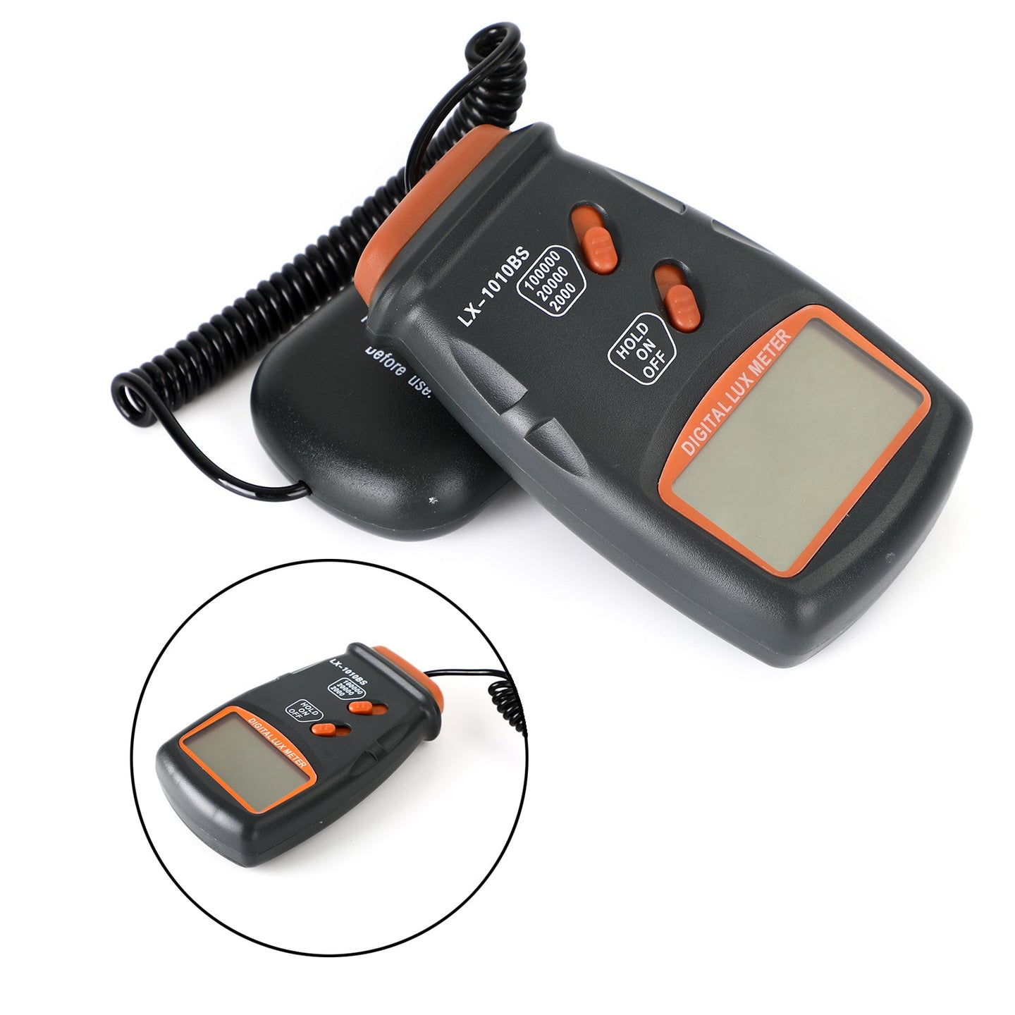 Digital Lulsfb2eter Lux Meter Light Level Sensor Tester Photometer 0-100000Lux