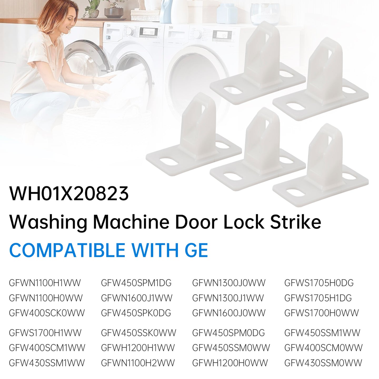 5x Washer Door Lock Strike WH01X20823 For GE Hotpoint AP6004903 PS11736830