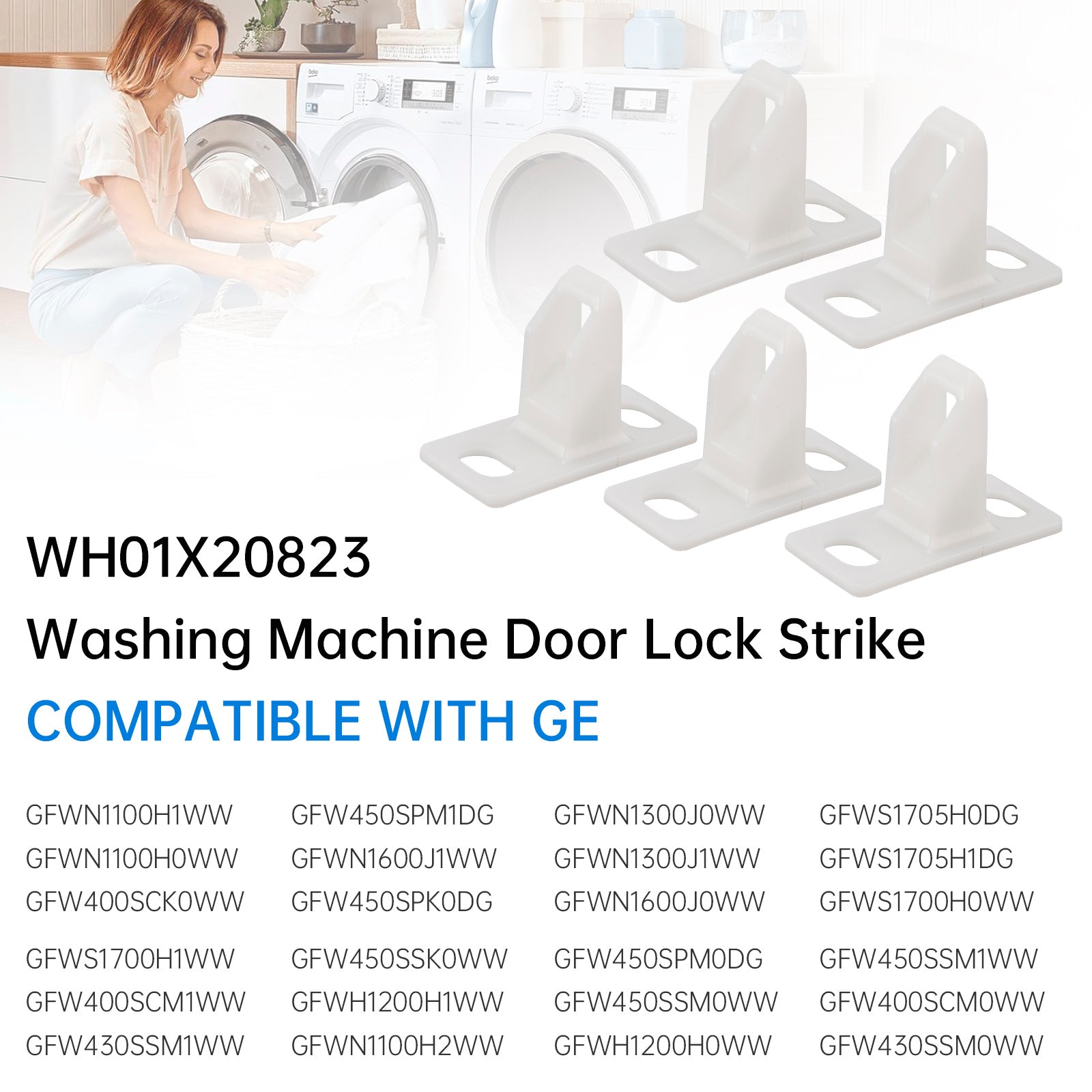 5x Washer Door Lock Strike WH01X20823 For GE Hotpoint AP6004903 PS11736830