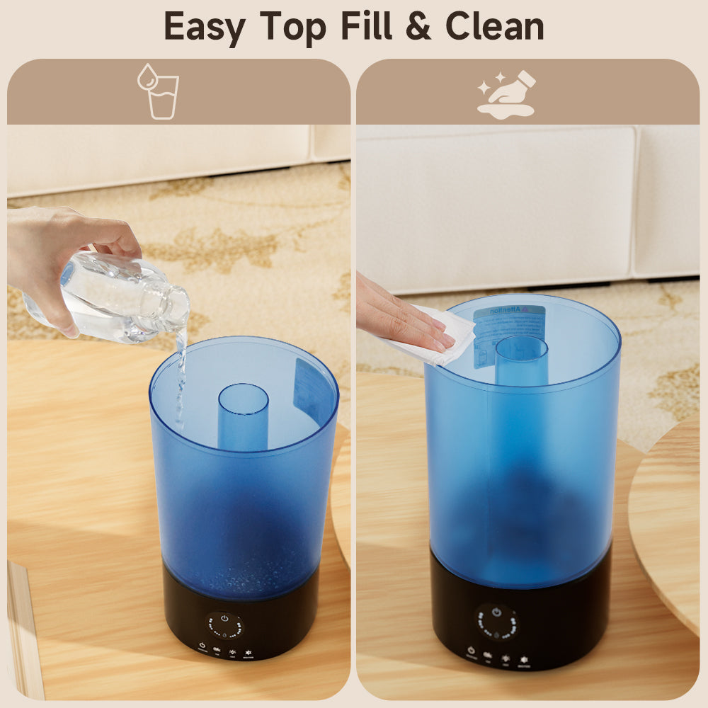Humidifiers for Bedroom, 3.2L Cool Mist Humidifier-Quiet Ultrasonic Humidifier