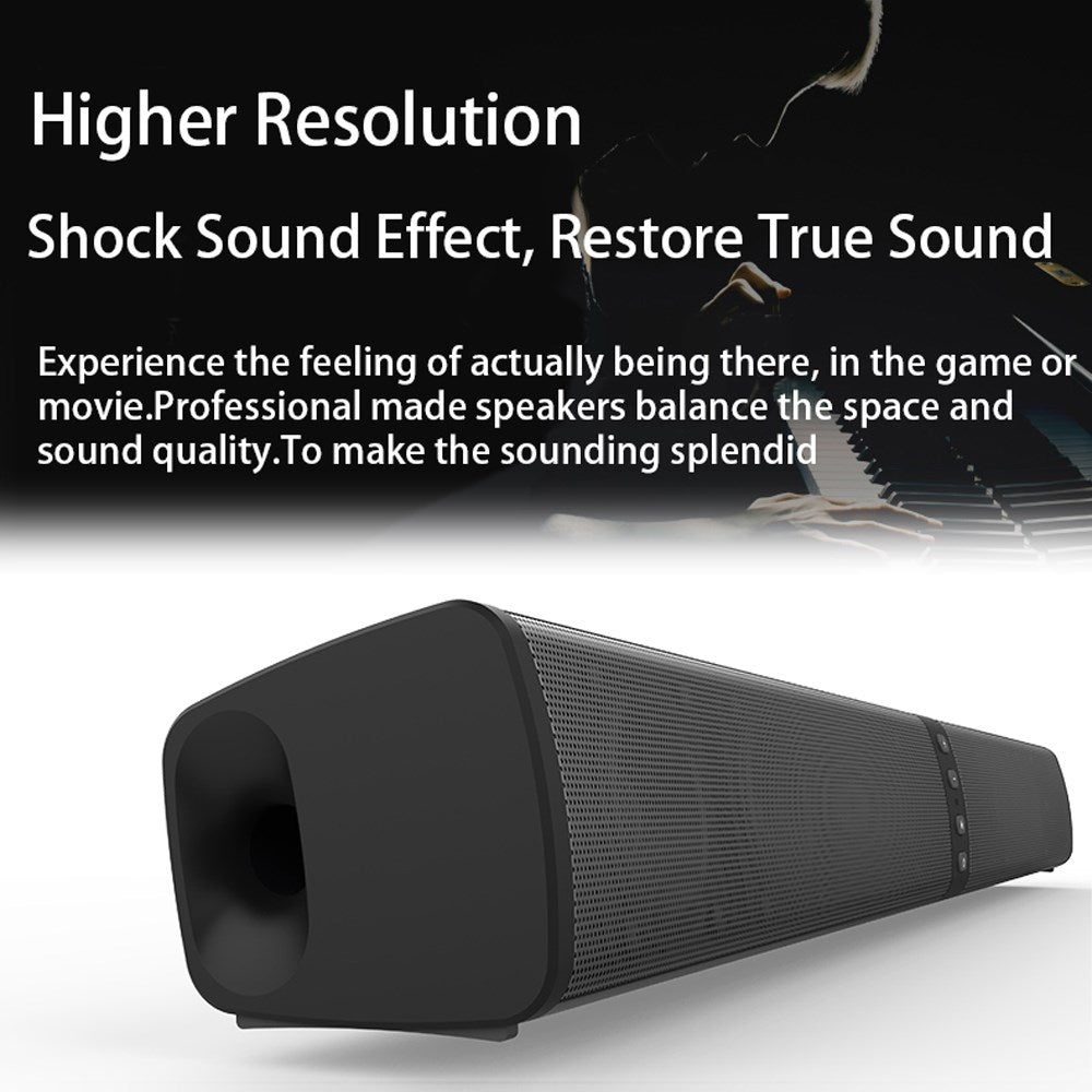 All-in-One Bluetooth Soundbar with Built-in Subwoofer for TV, Movies & Music