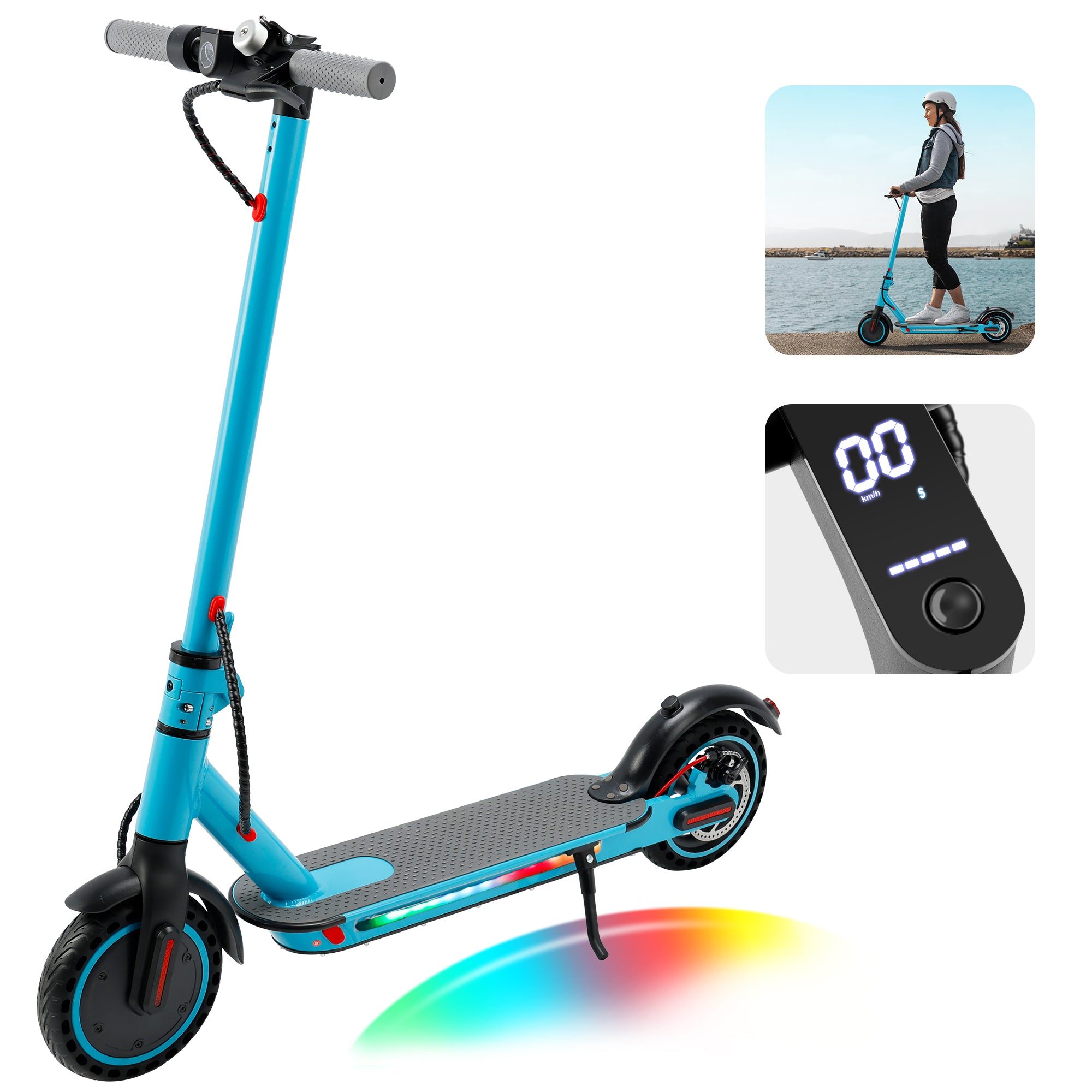8.5" Folding Electric Scooter With app 350W 35KM Range 30km/h City Commute Yellow (Copy)