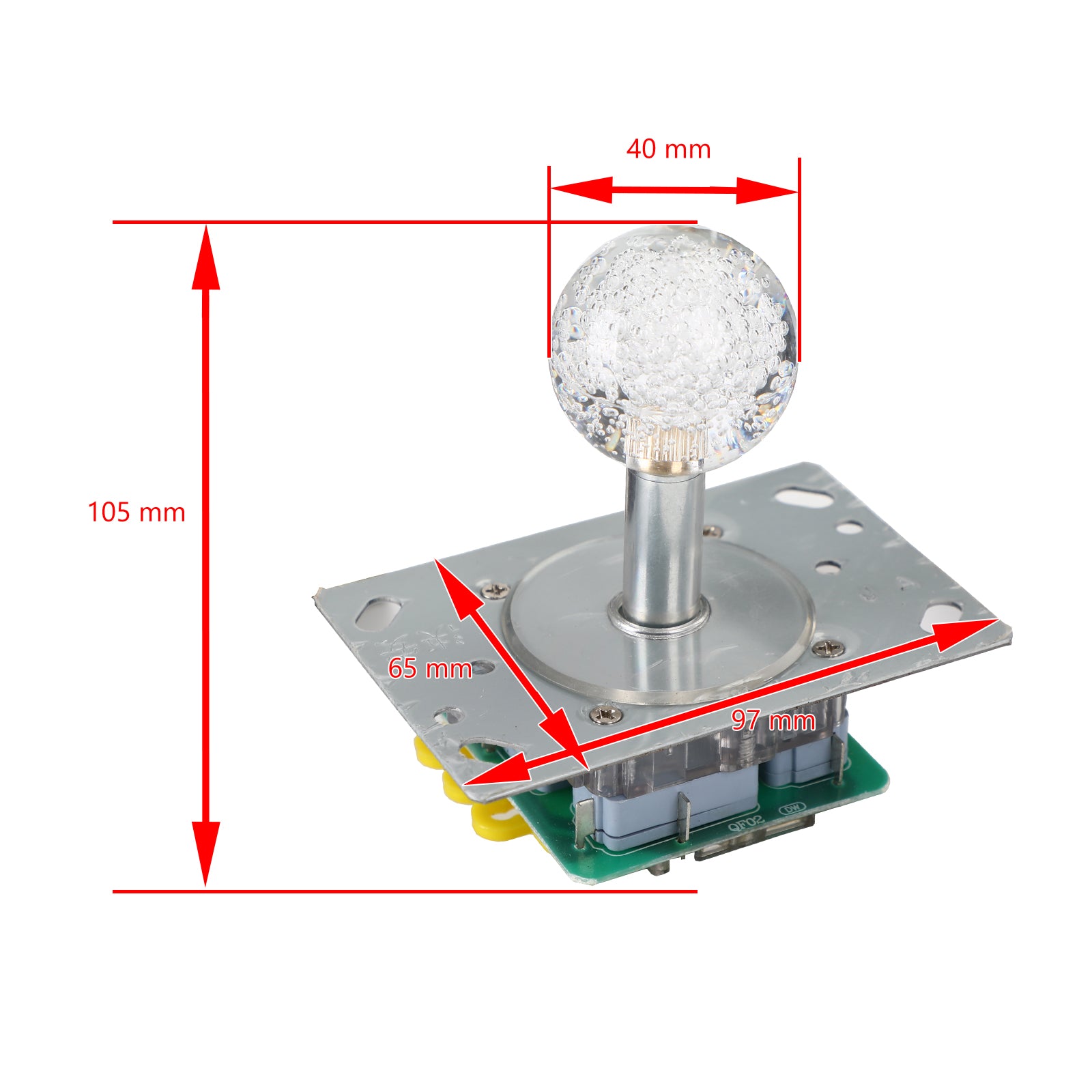 LED Arcade Illuminated Joystick Colorful Switchable from 4 to 8 way operation