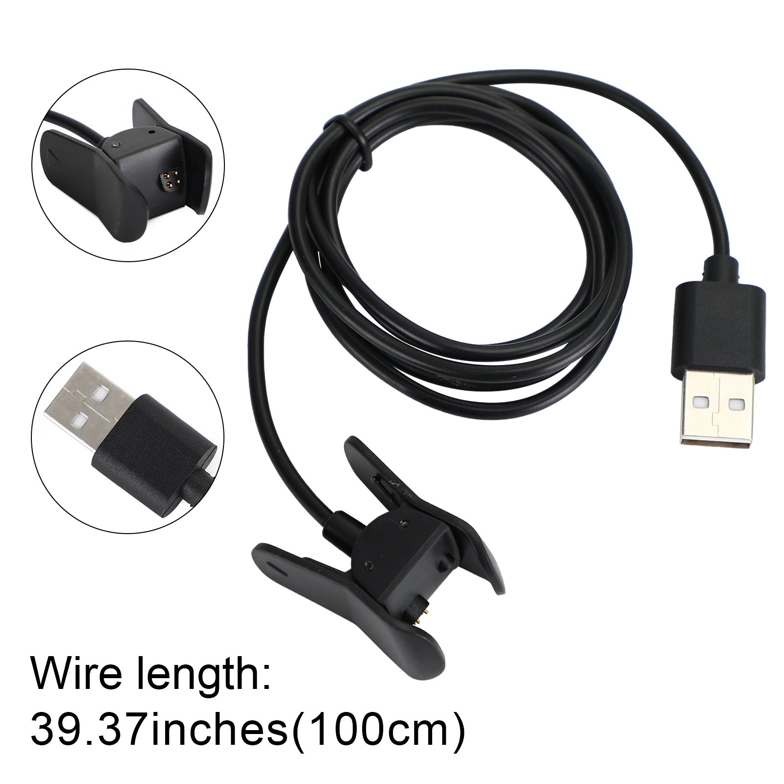 1m USB Charger Replacement Charging Cable Clip For vivosmart 3 Smart Bracelet