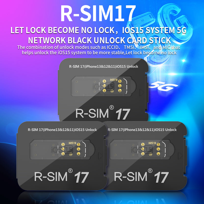 R-SIM 17 Nano Unlock RSIM Card Fit for iPhone 13 12 mini 12 Pro XS MAX 8 IOS 15