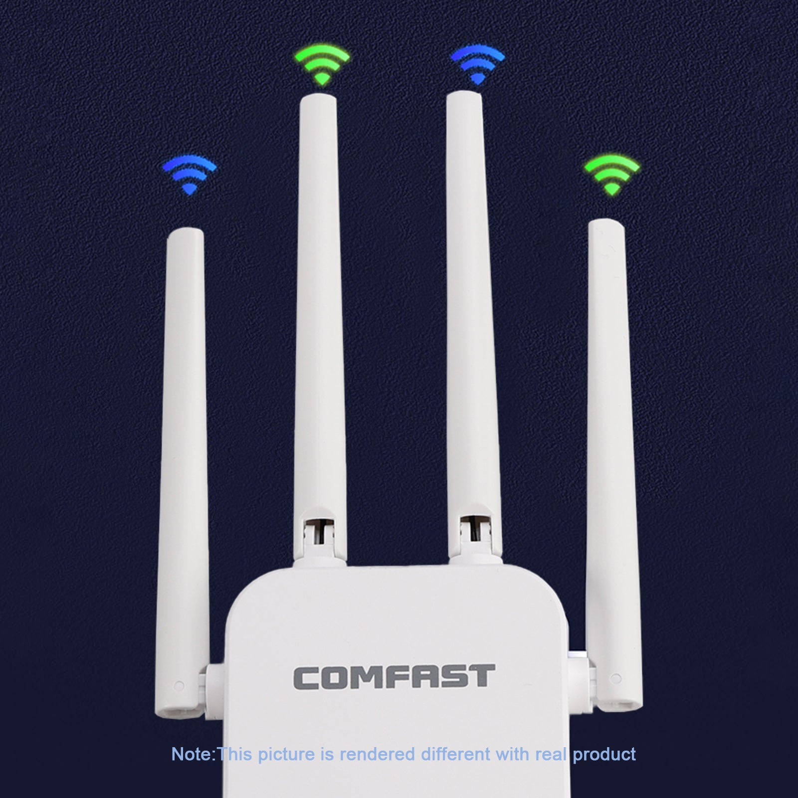 Dual Band 2.4G 5G WiFi Extender Signal Amplifier WiFi Booster 1200Mbps UK Plug