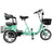 Electric Bike, 400W Folding Trike Ebike, 3 Wheel Electric Bicycle, Up to 34 Miles, 16 Tire Tricycle for Adults, Green
