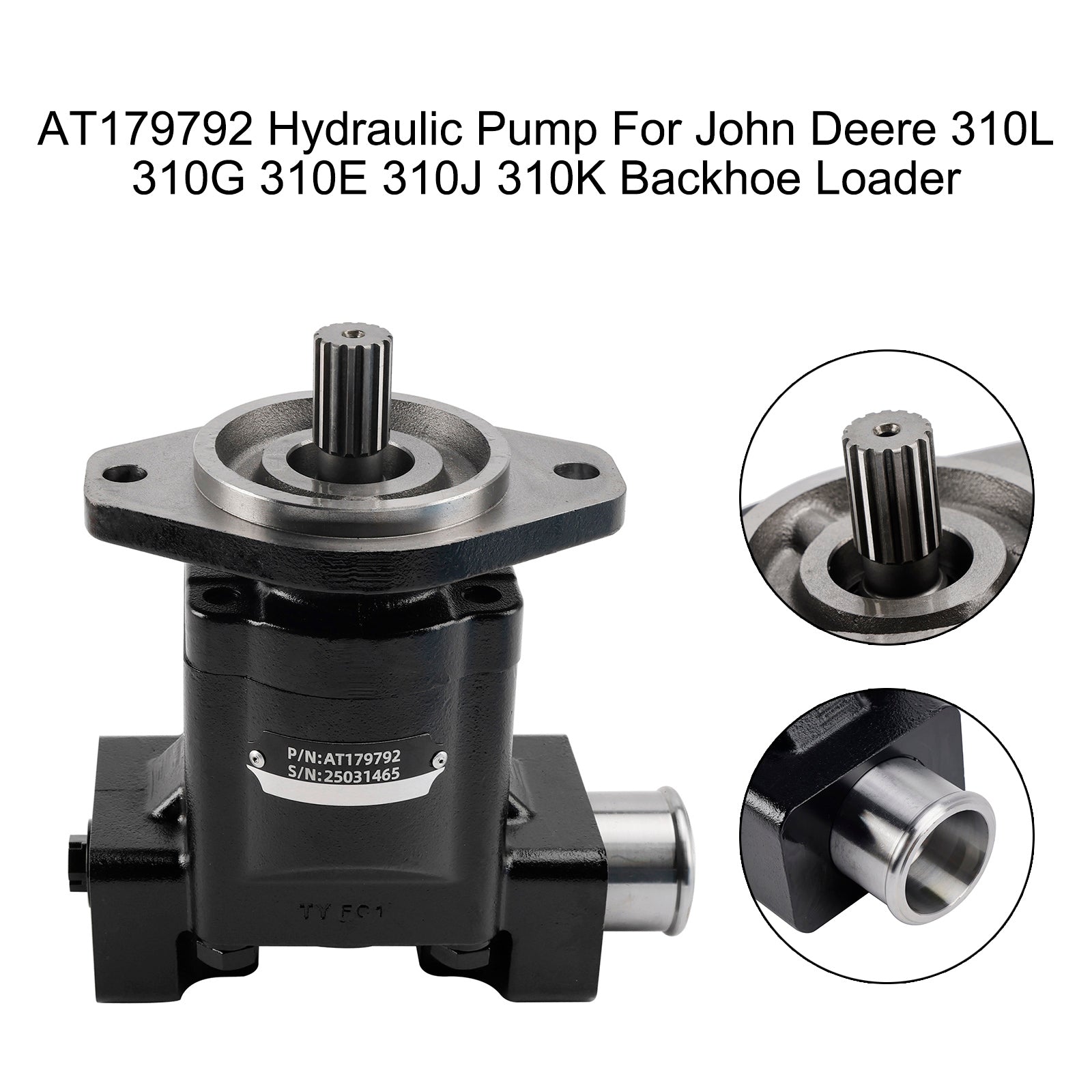 Hydraulic Pump AT179792 For John Deere Backhoe Loader 310K 310E 310J 310G 710D