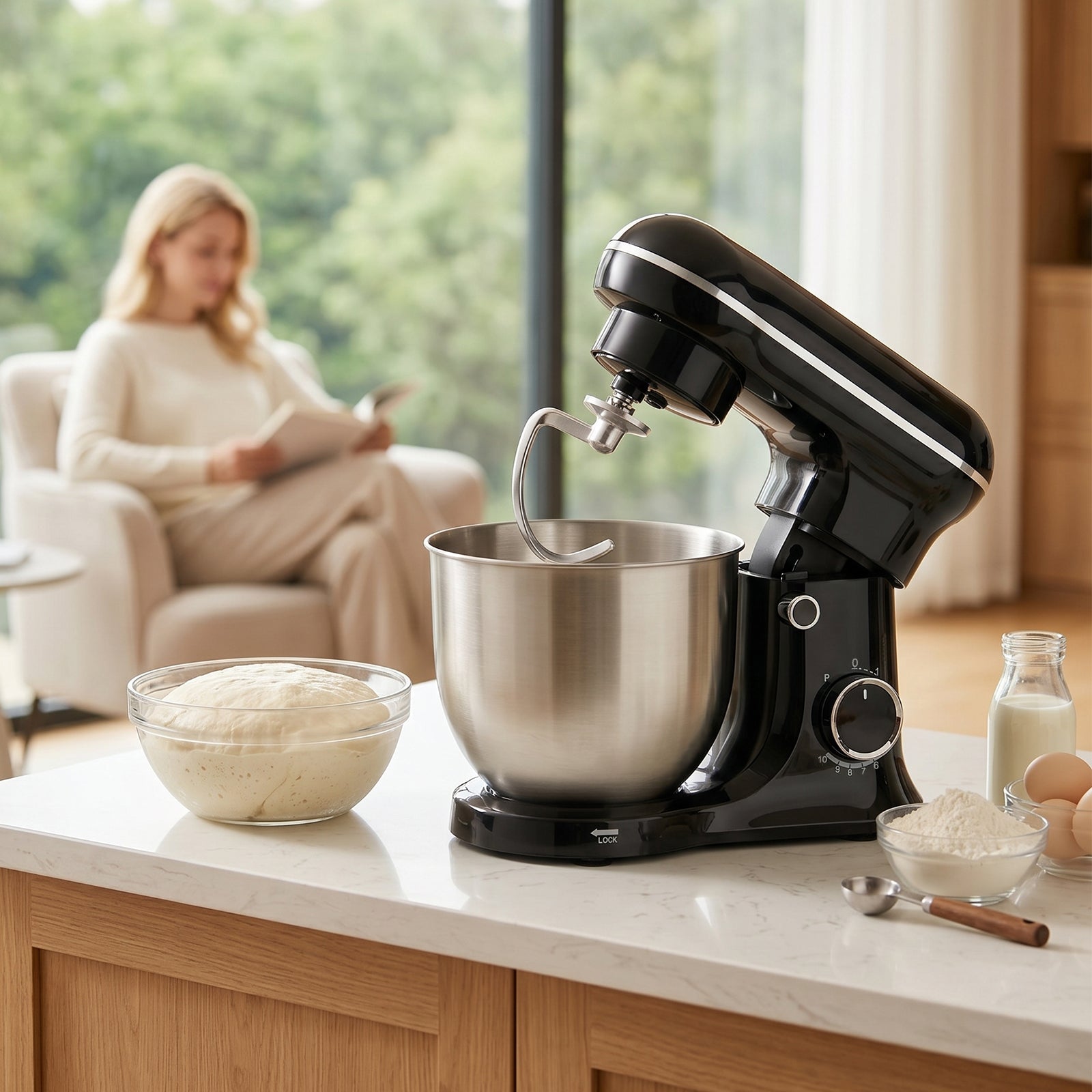 7.4QT Electric Stand Mixer & Dough Maker with Ferment Function (10-Speed)