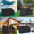 Black Waterproof Heavy Duty Garden Couch Outdoor 2/3/4 Seater Bench Seat Cover, 2Seats 134x66x89cm