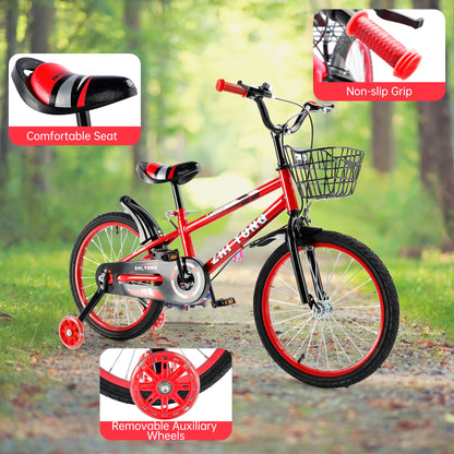 18 inch Kid's Bike with Removable Training Wheels and Basket (Copy)
