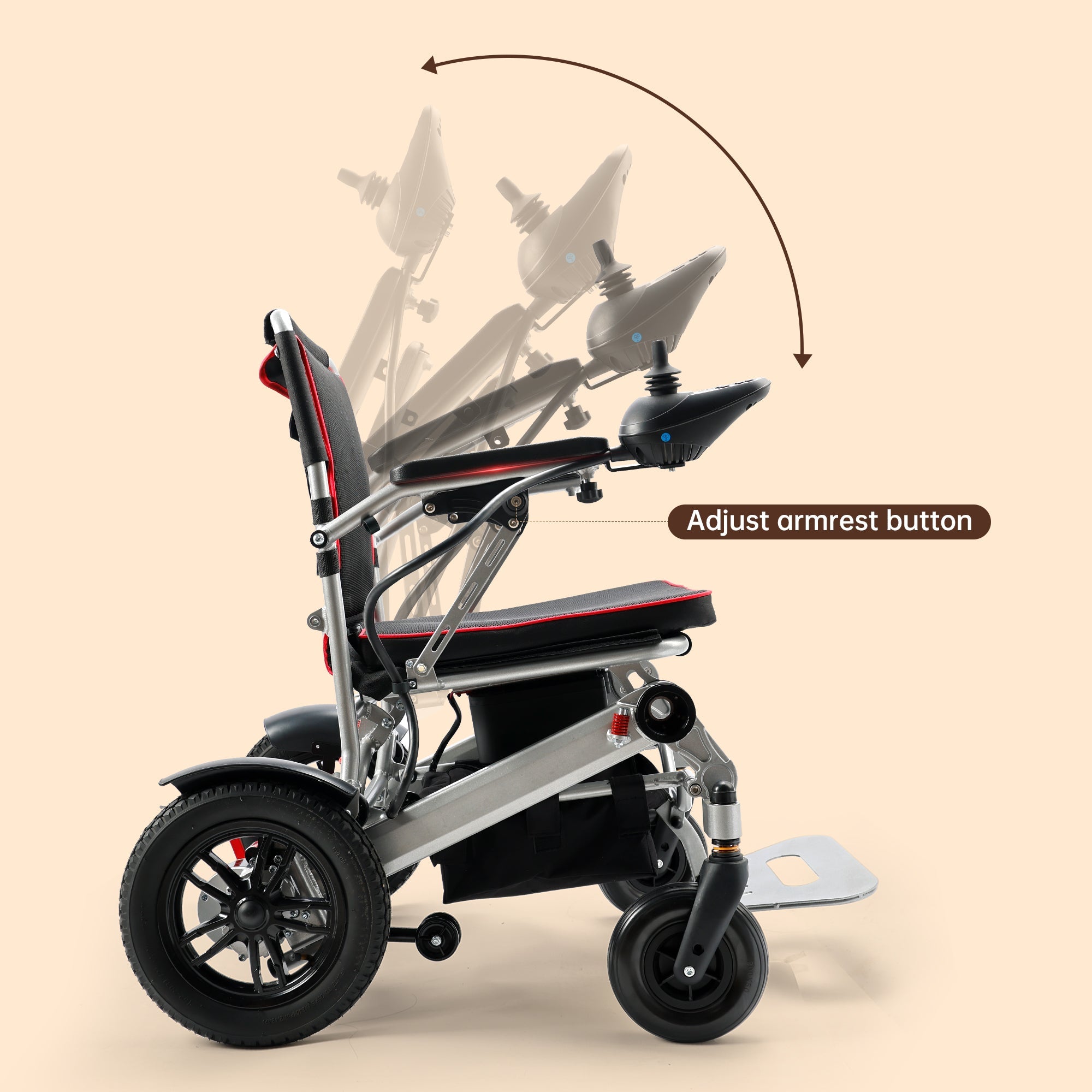 Portable Power Wheelchair for Seniors - Compact, Foldable, Travel-Friendly