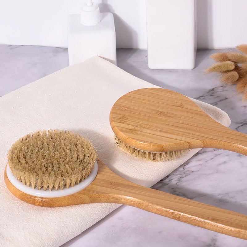 Back Scrubber Brush SPA Body Brush Natural Wooden Handle Brush