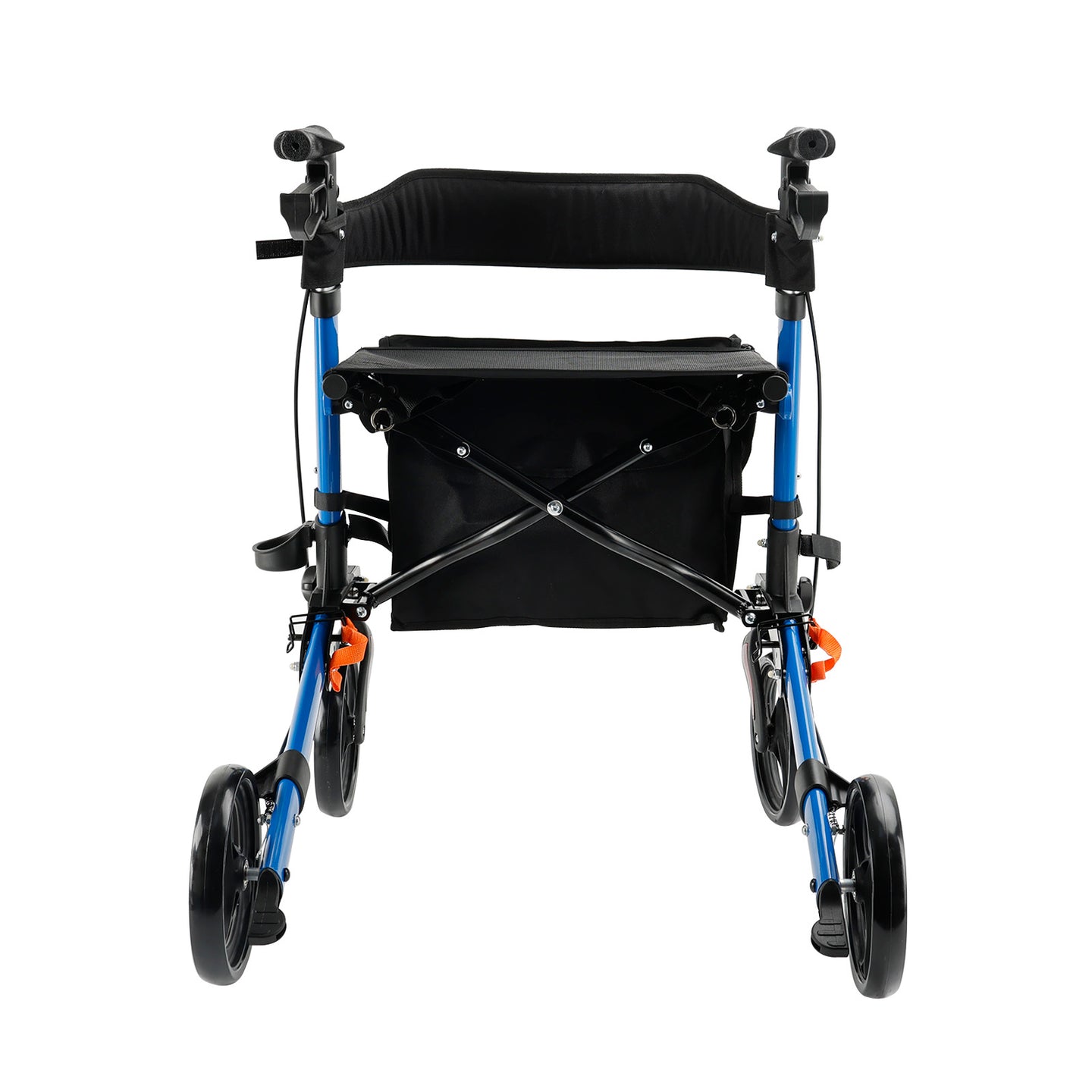 Foldable Rollator Walker with 6 levels of Adjustable Seat, 8” Wheels