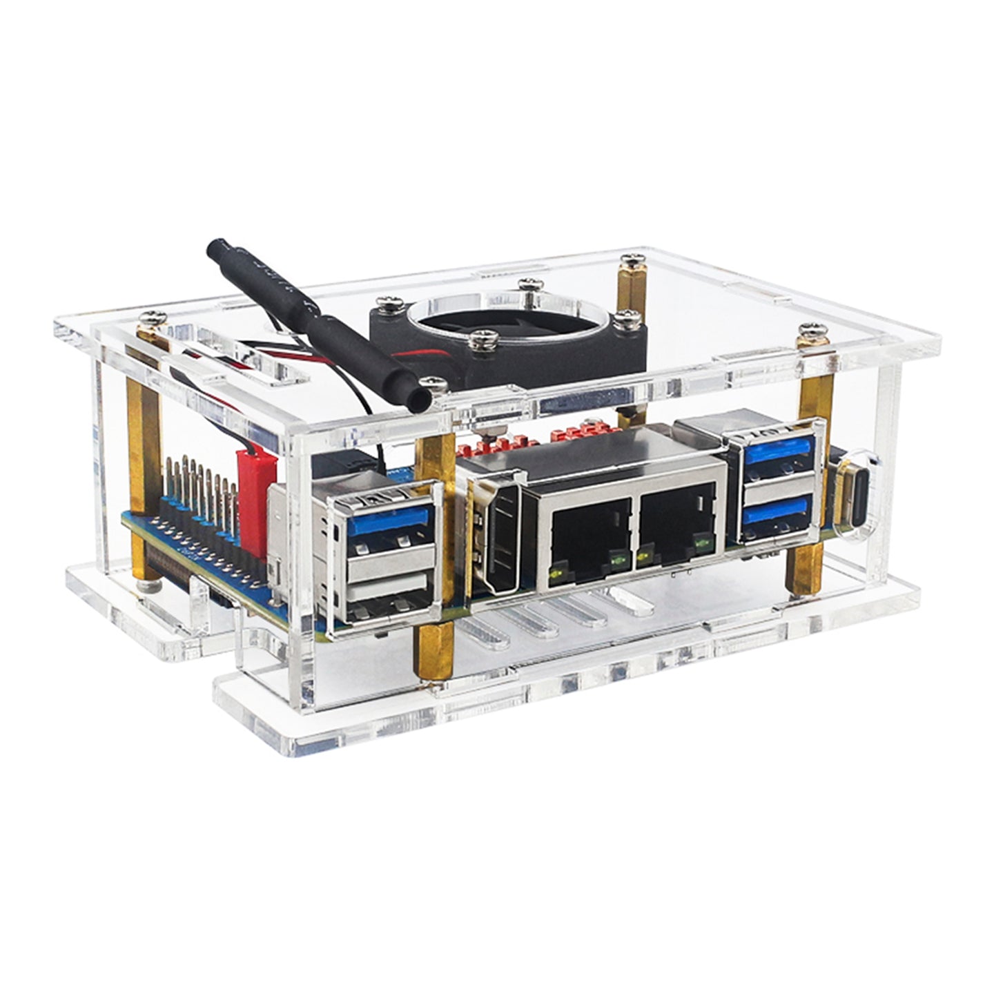 Orange Pi RV2 Development Board Acrylic Shell Heat Dissipation Transparent Box