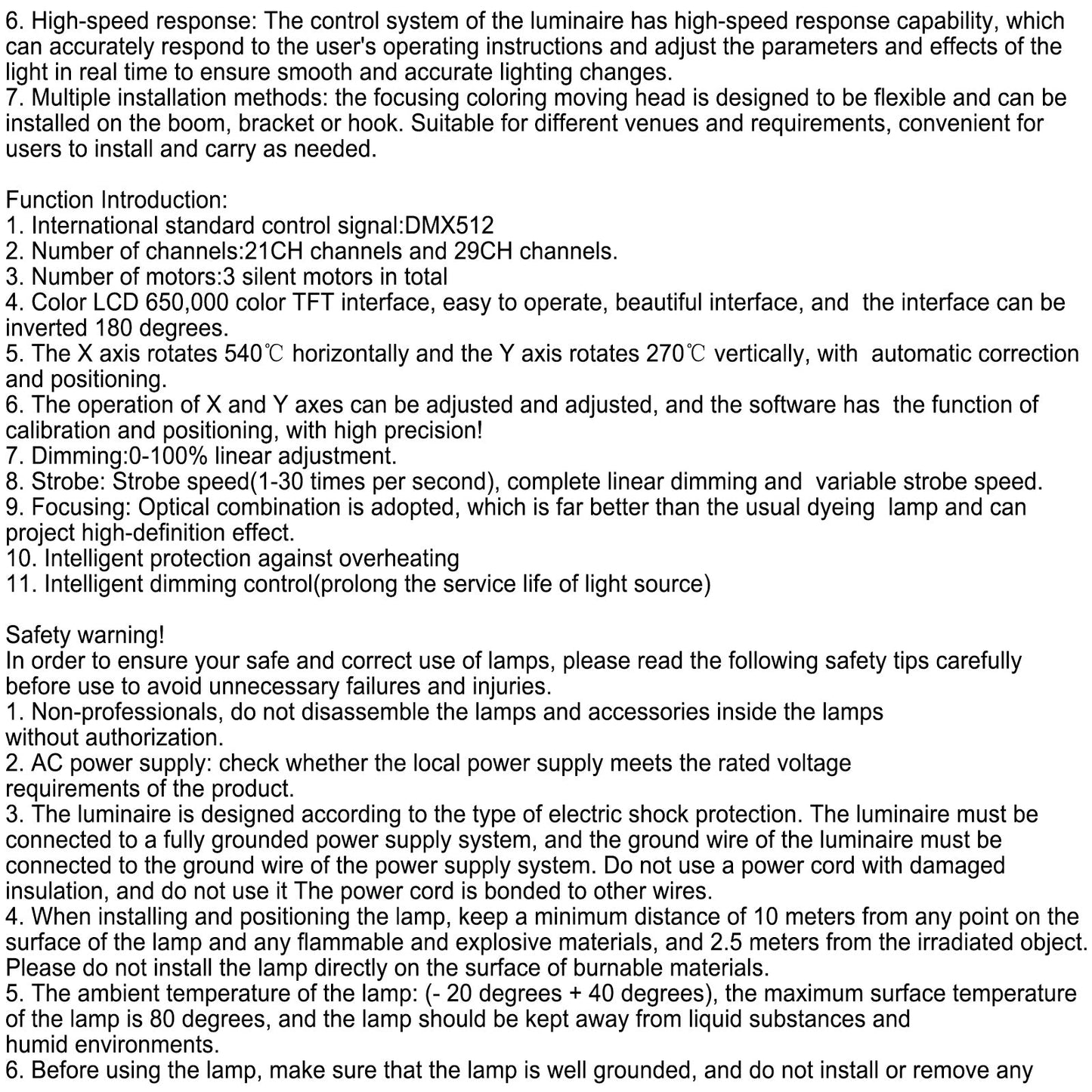 19x20W LED Zoom Moving Head Stage Light – RGBW DMX Beam & Wash Lighting for DJ Disco Party