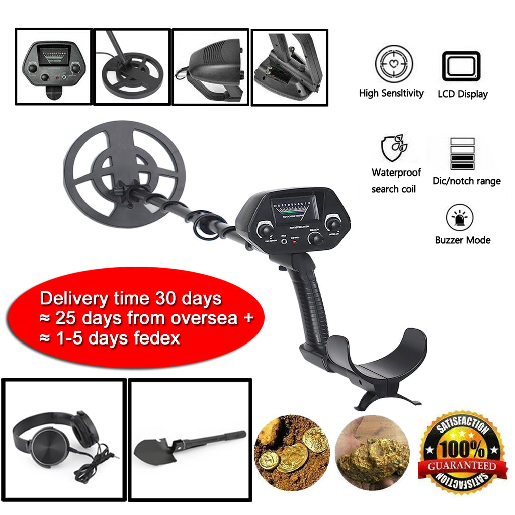 Shovel + Headphone + Metal Detector Gold Digger Hunter Waterproof Deep Sensitive