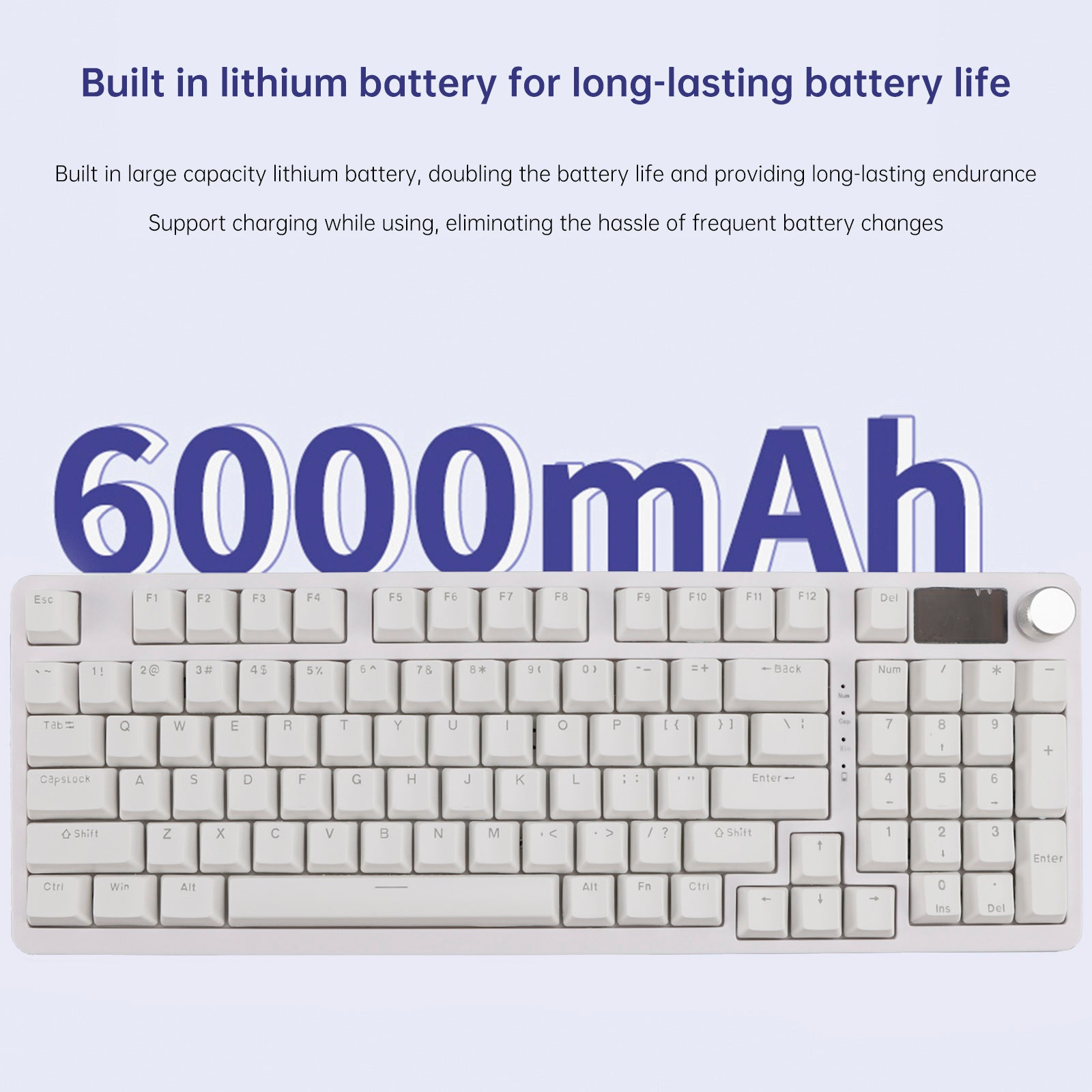 98-Key 2.4G Wireless Bluetooth Three-Mode Mechanical Keyboard RGB Hot-Swappable
