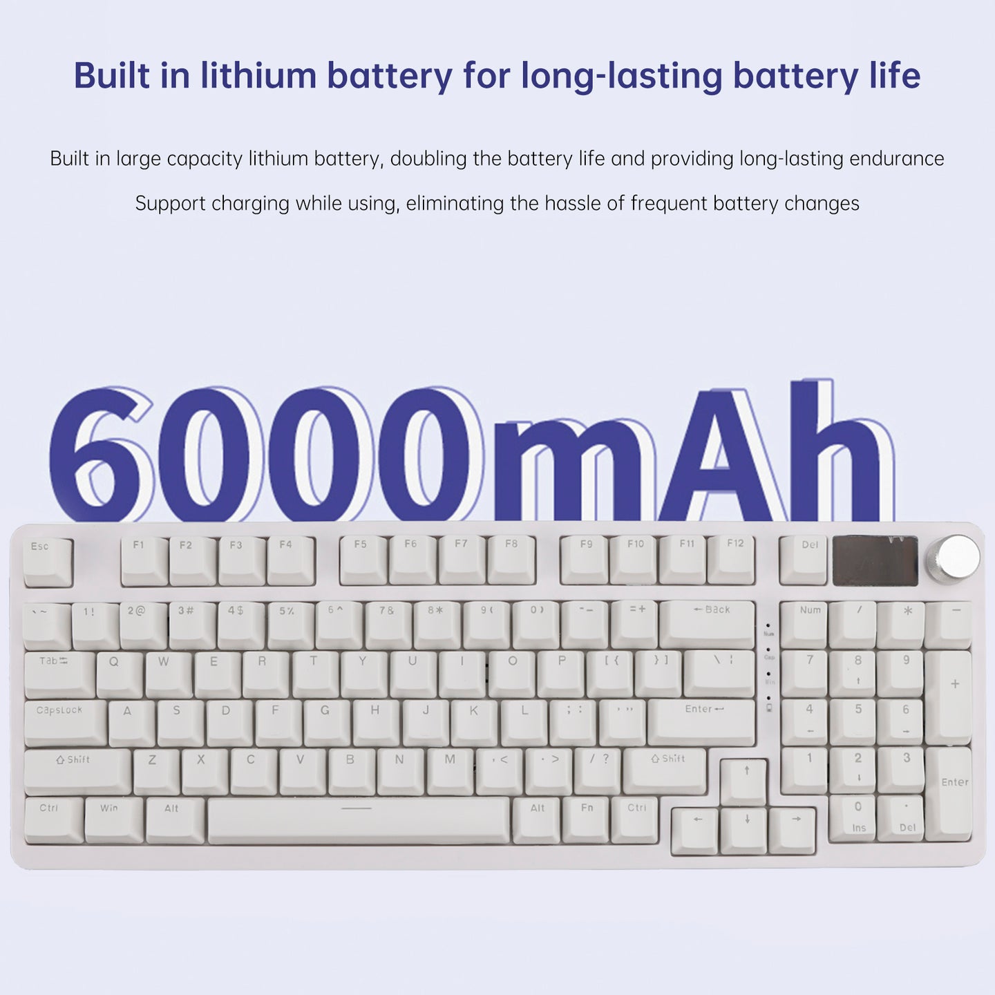 98-Key 2.4G Wireless Bluetooth Three-Mode Mechanical Keyboard RGB Hot-Swappable