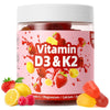 Topteng  Vitamin D3 K2 Gummies with Vitamin C Sugar-Free Omega-3