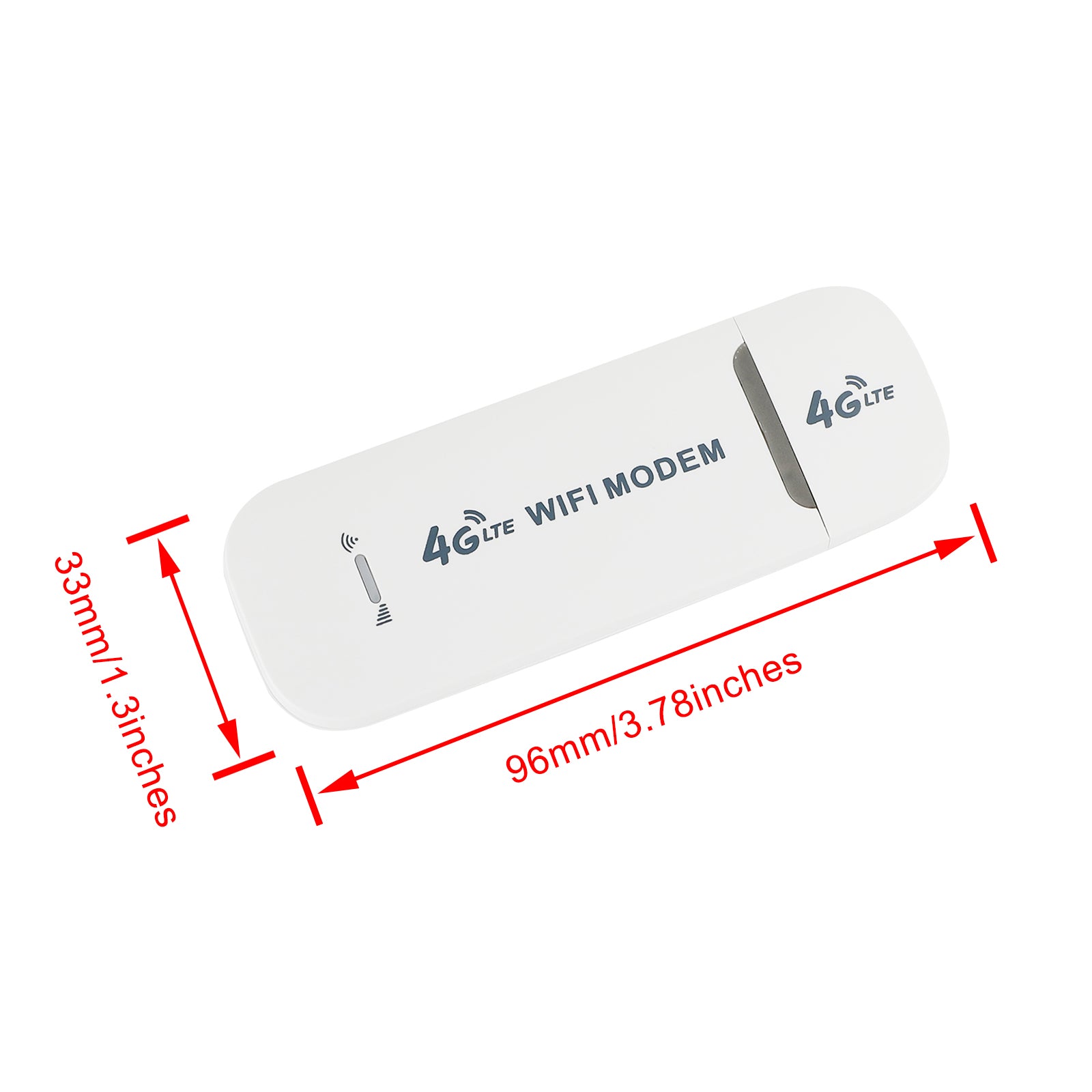 4G LTE Wireless Router WiFi Mobile Broadband Modem USB Dongle Unlocked White