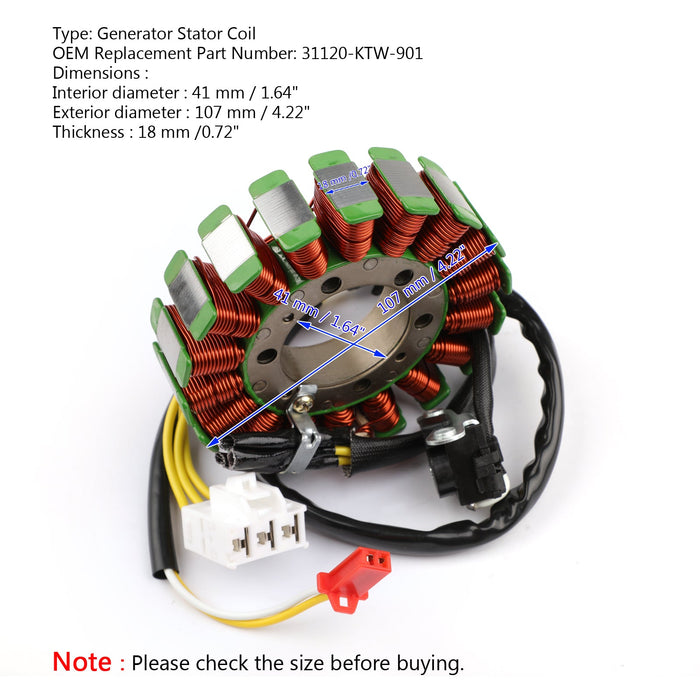 2007-2010 Honda SH300 NF02 SH300R Generator Stator Coil