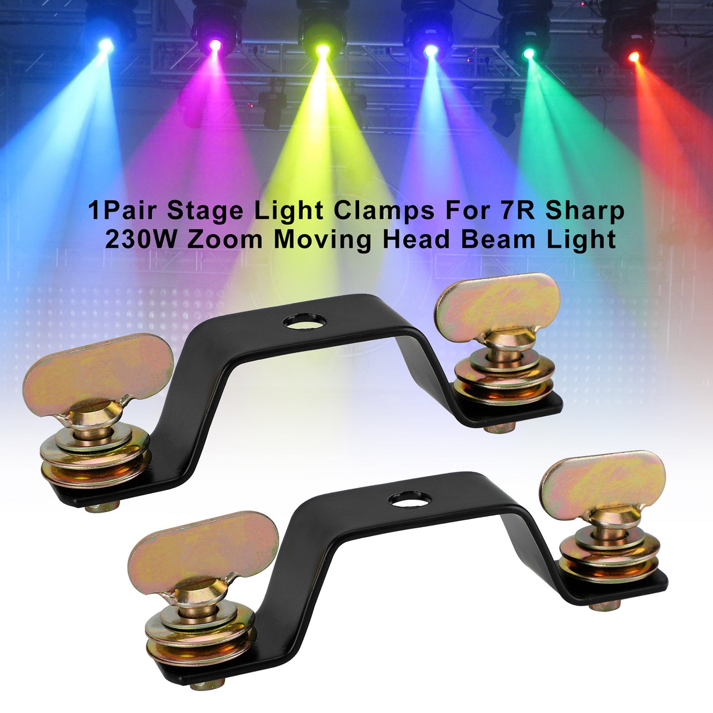 1Pair Stage Light Clamps For 7R Sharpy 230W Zoom Moving Head Beam Light