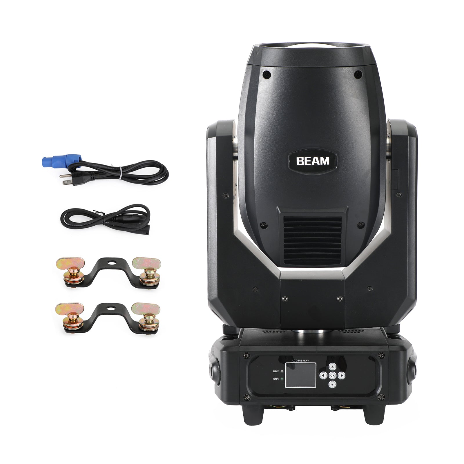 250W 8R Moving Head Stage Light – RGBW 3-in-1 Beam Spot Wash with Double Prism & Gobo for DJ Disco Party
