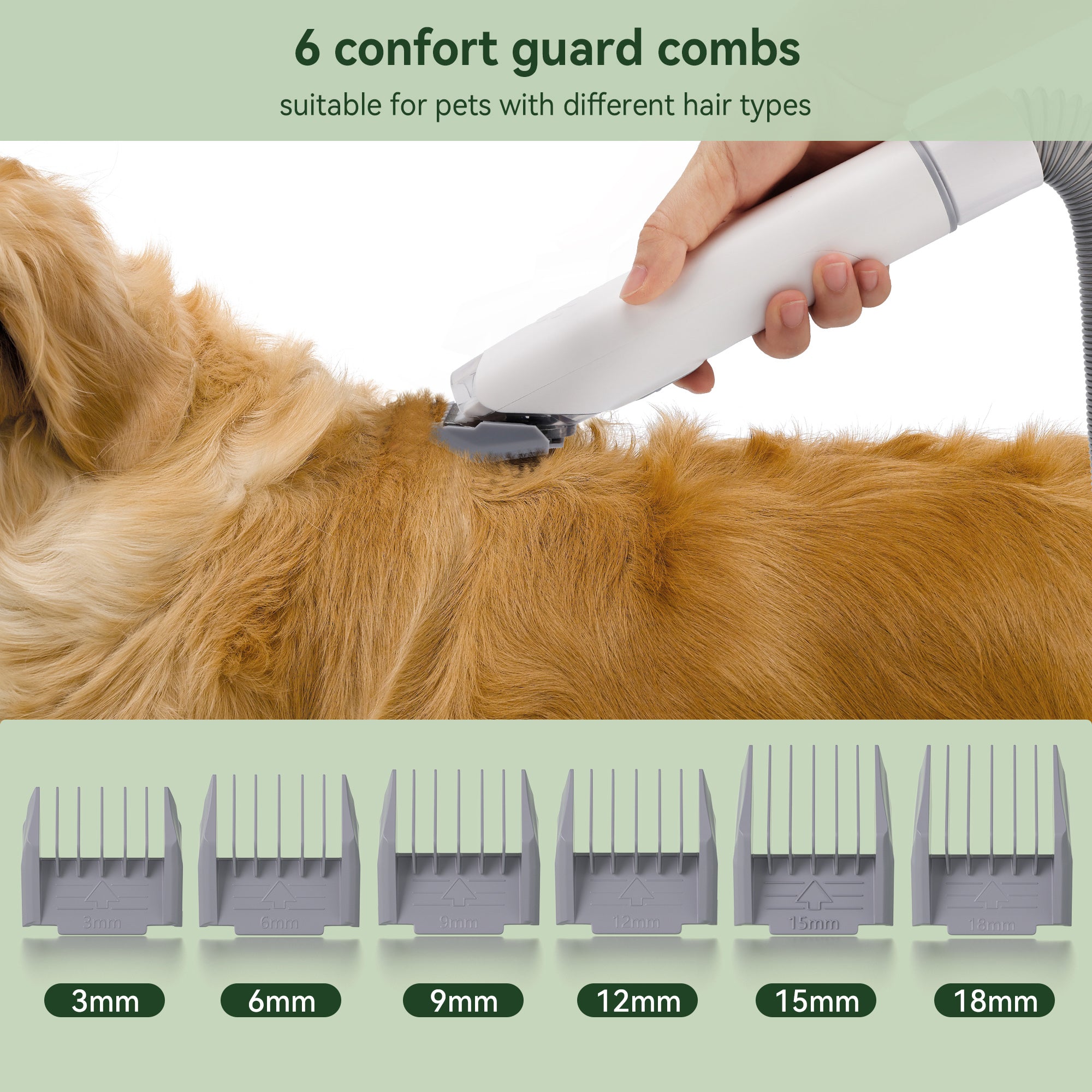 1.5L Grooming Tools for Dogs Cats Pets 5 In 1 Pet Grooming Kit Vacuum Suction Professional Pet Hair Clipper Dog Vacuum Brush for Shedding Grooming (Copy)